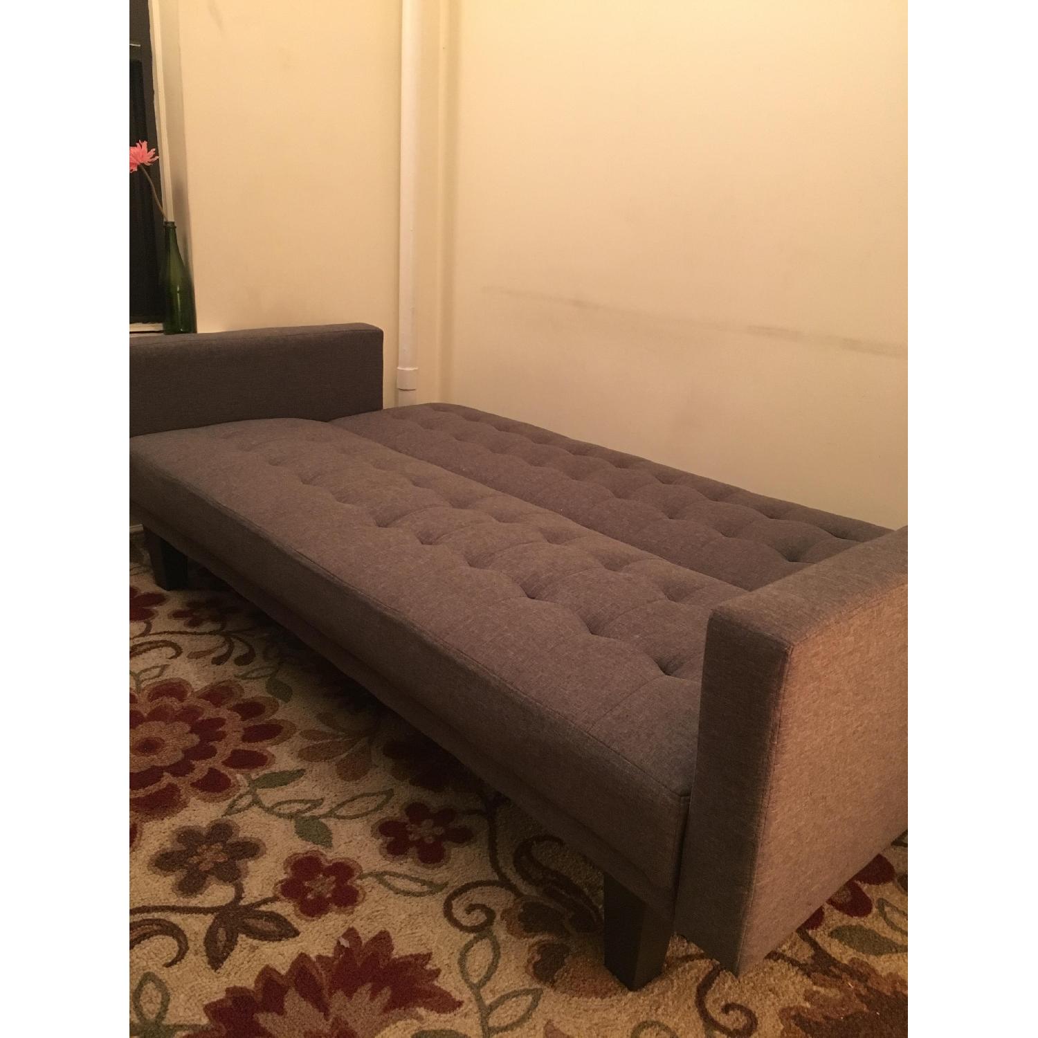 Modern Grey Sleeper Sofa - image-7