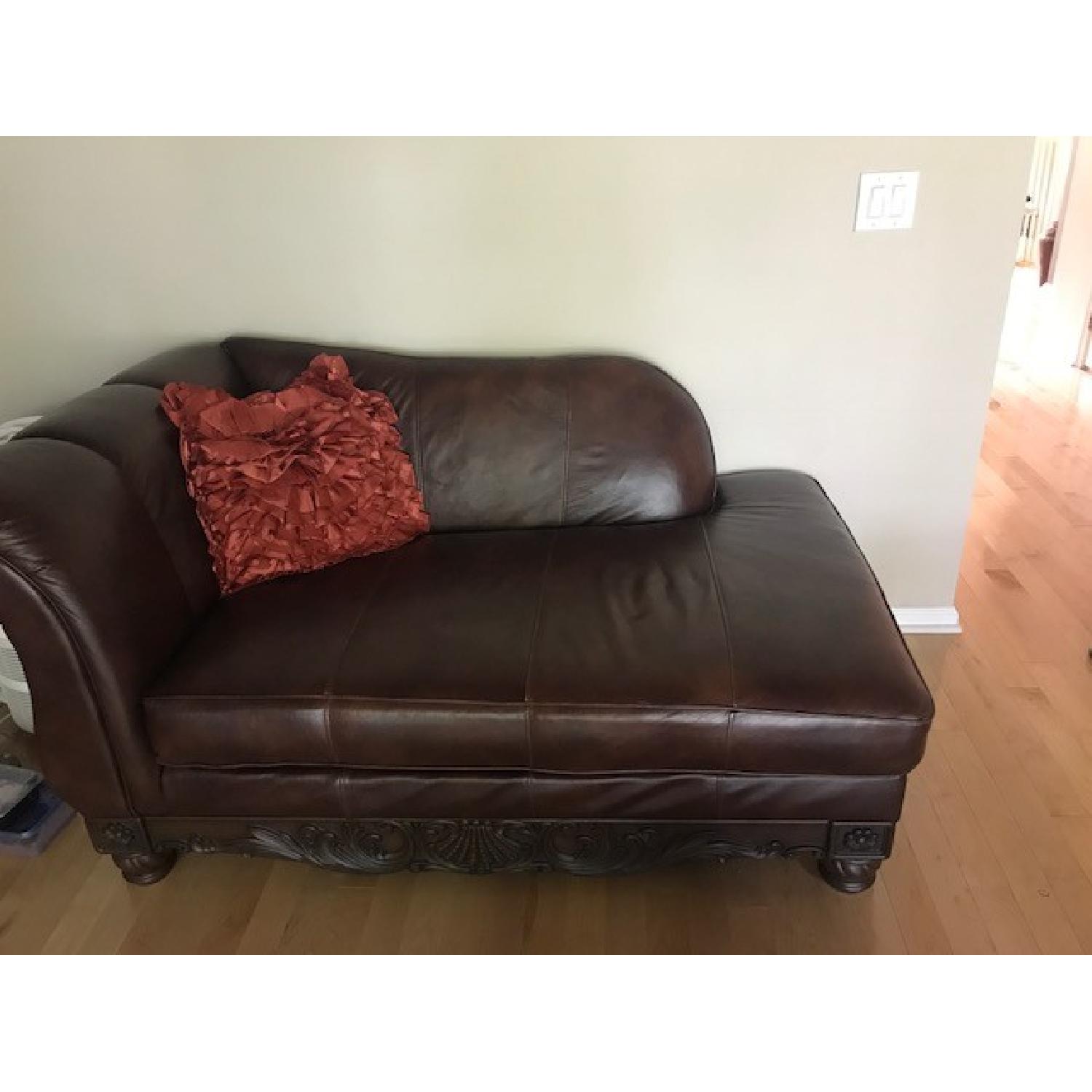 Ashley's North Shore Furniture Leather Chaise - image-3
