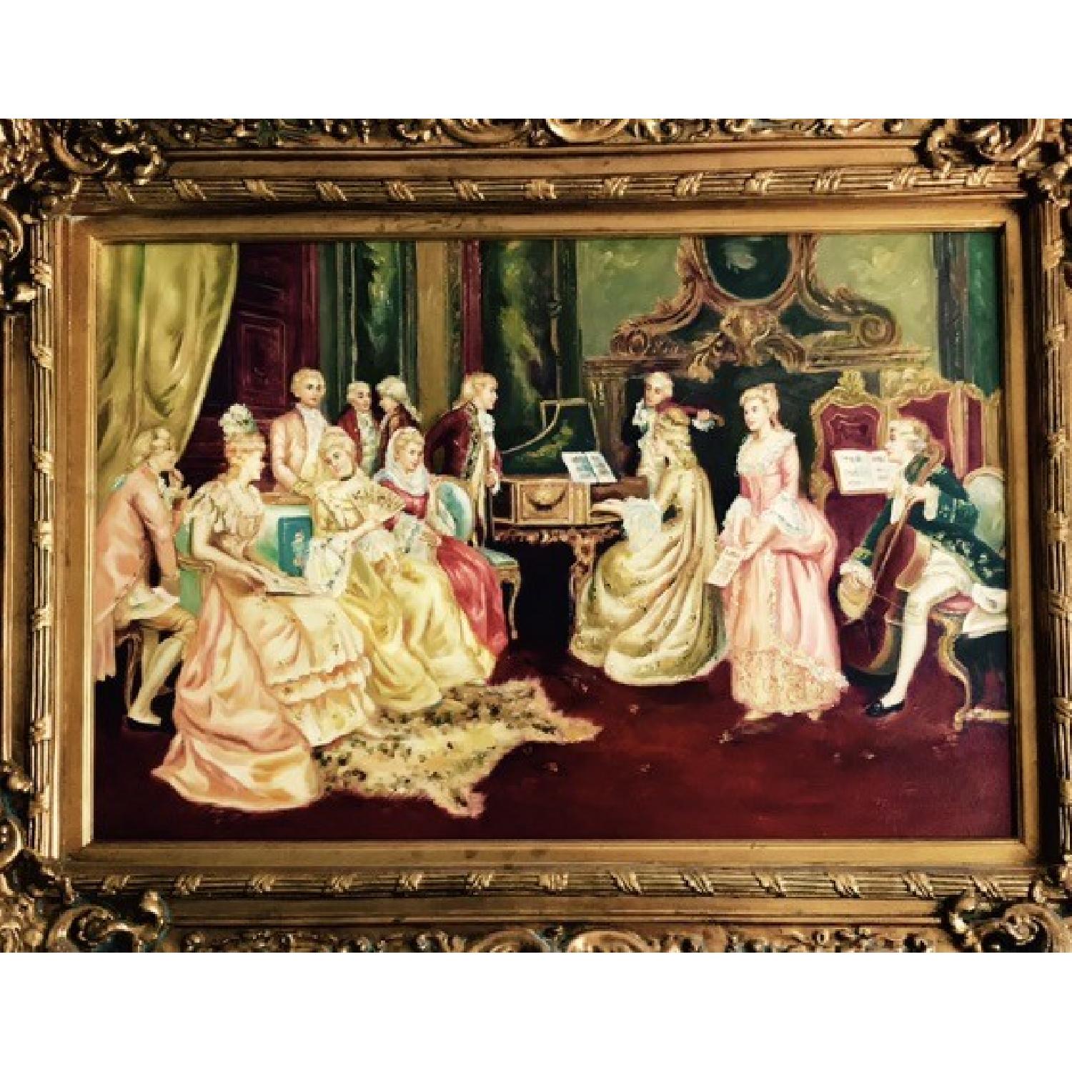 Replica of Antique Gold Frame w/ Painting - image-1