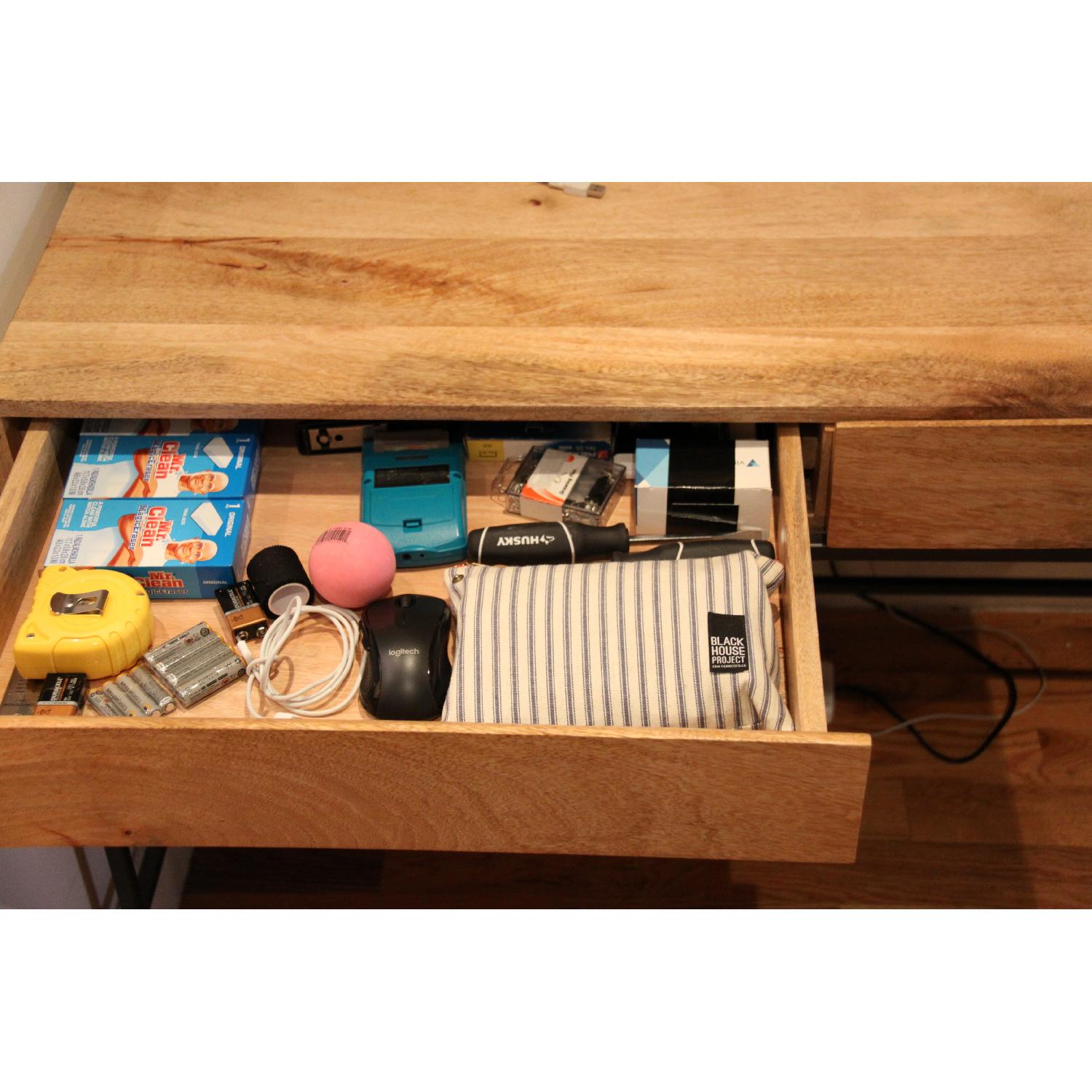 West Elm Industrial Storage Desk & Saddle Swivel Office Chair - image-4