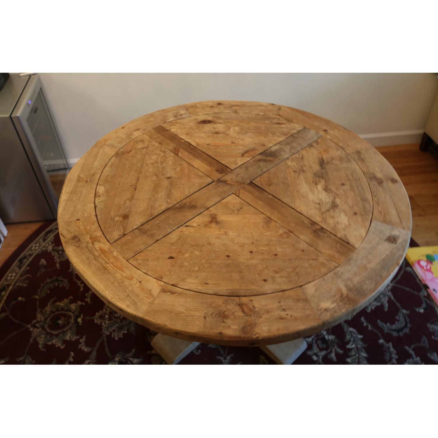 Restoration Hardware Salvaged Wood Round Dining Table - image-1
