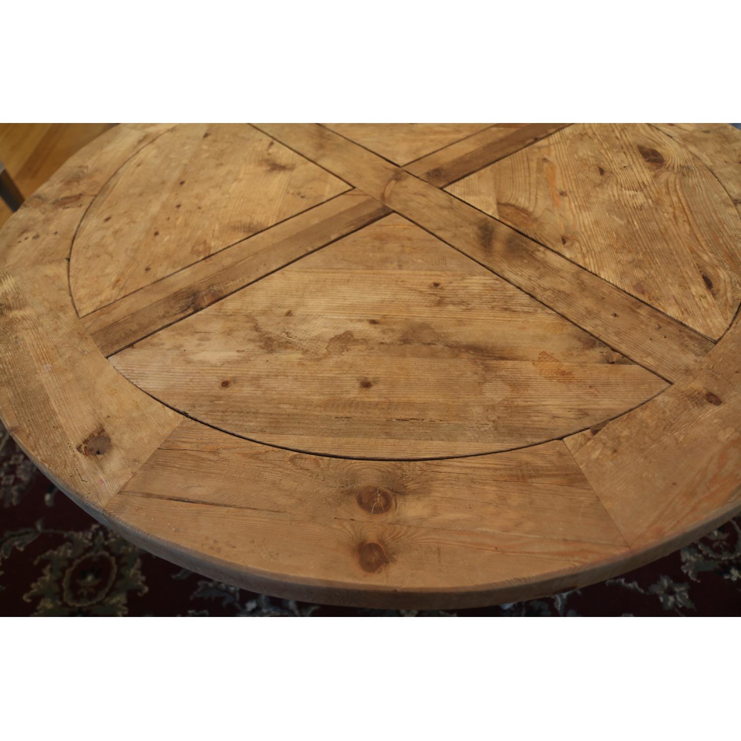Restoration Hardware Salvaged Wood Round Dining Table - image-2