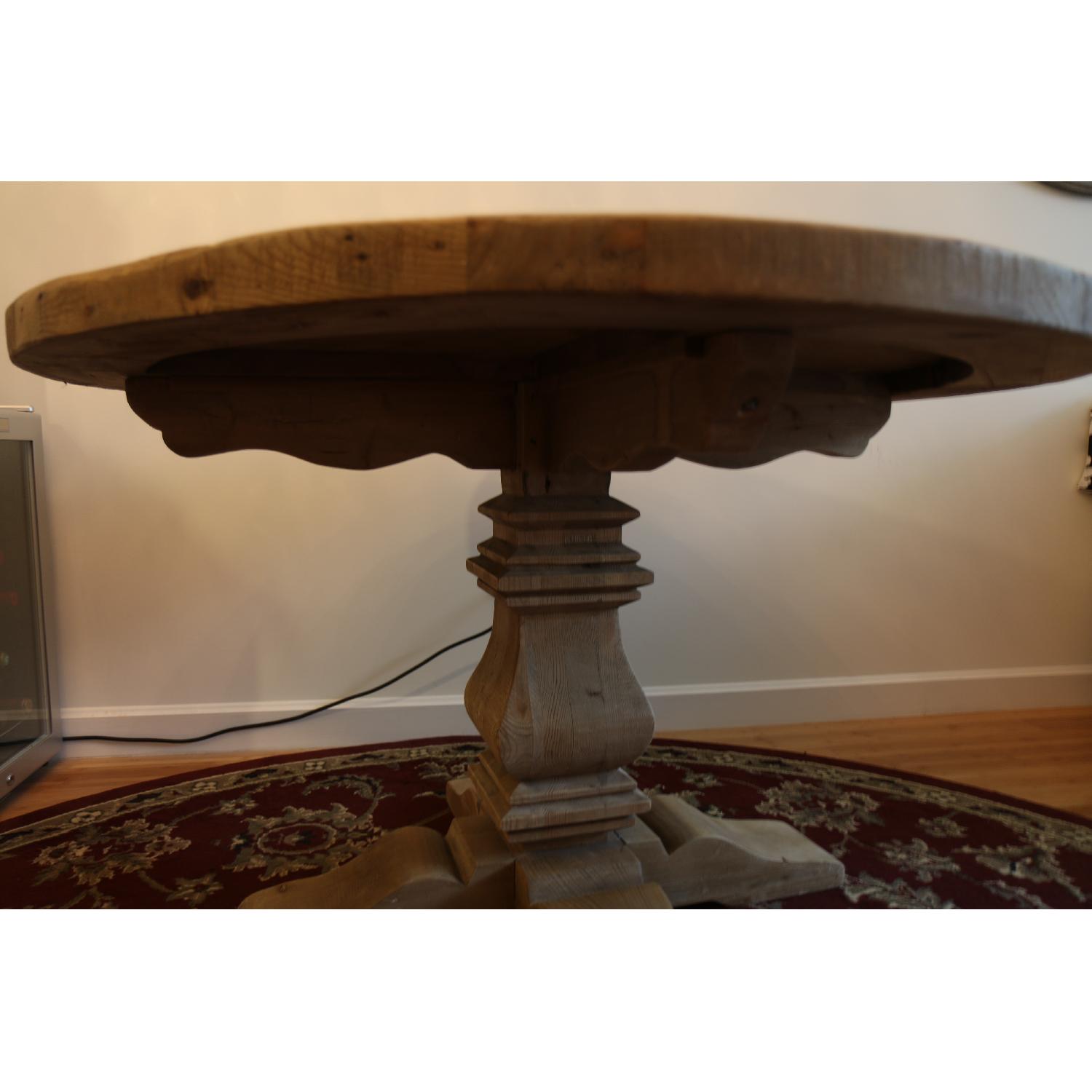 Restoration Hardware Salvaged Wood Round Dining Table - image-3