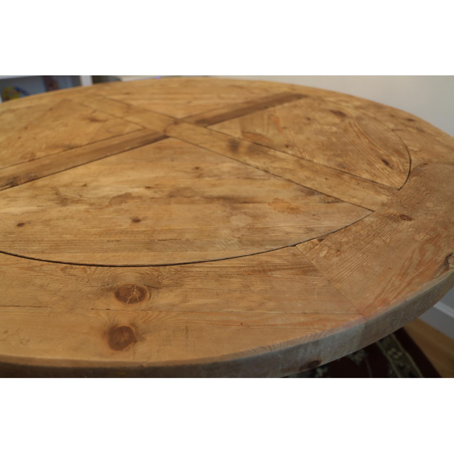 Restoration Hardware Salvaged Wood Round Dining Table - image-7