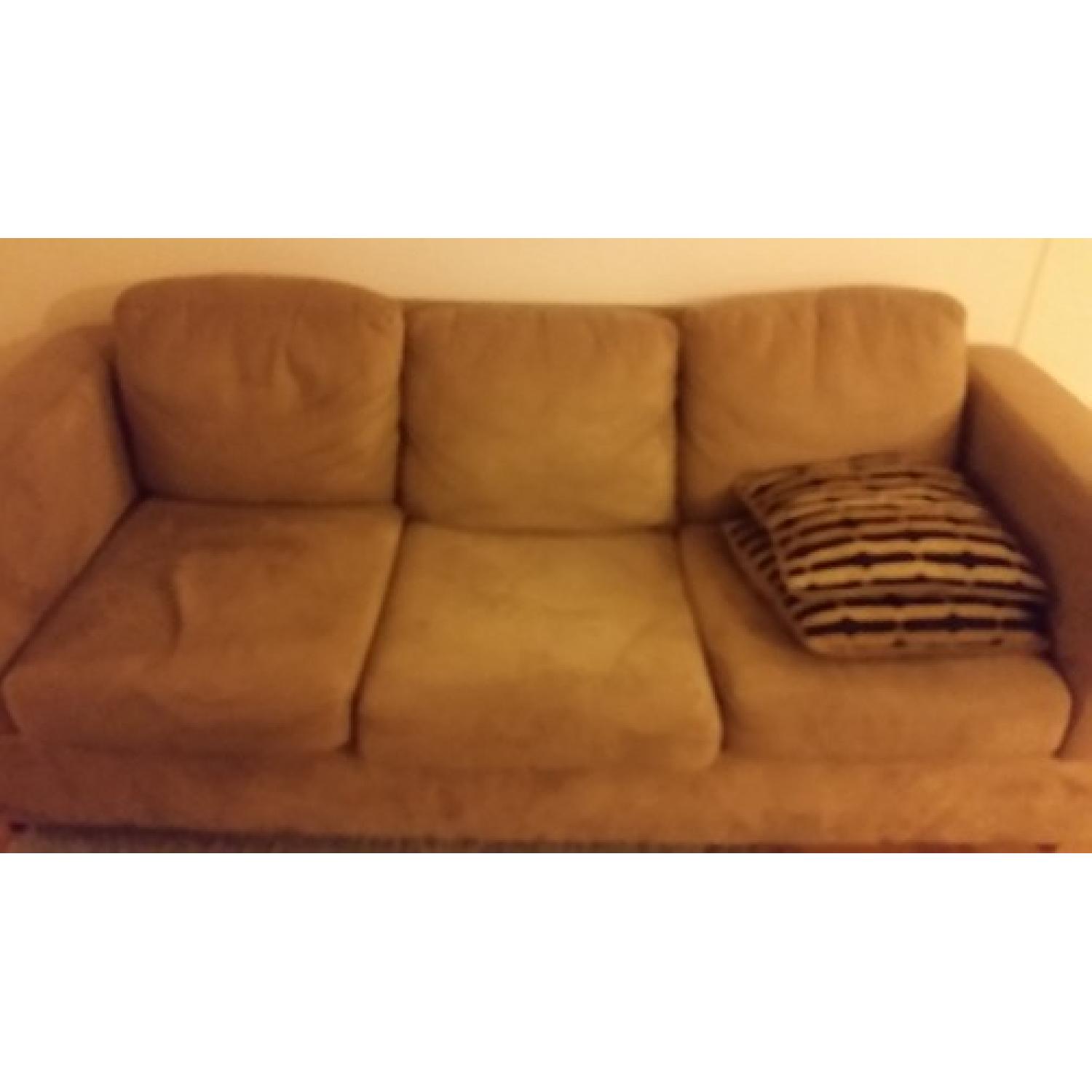 3 Seater Sofa w/ 2 Throw Pillows - image-1