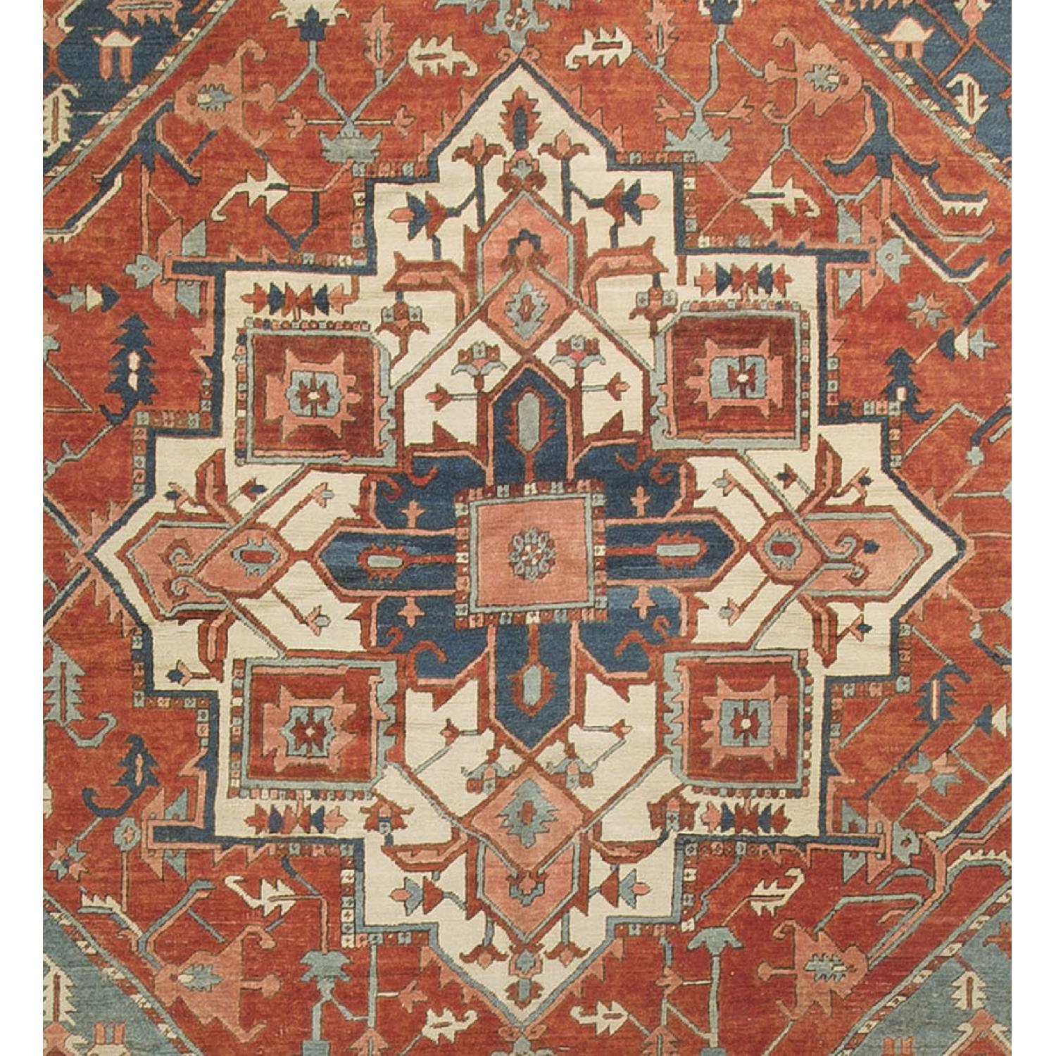 Antique Persian Heriz Rug in Multi - image-1