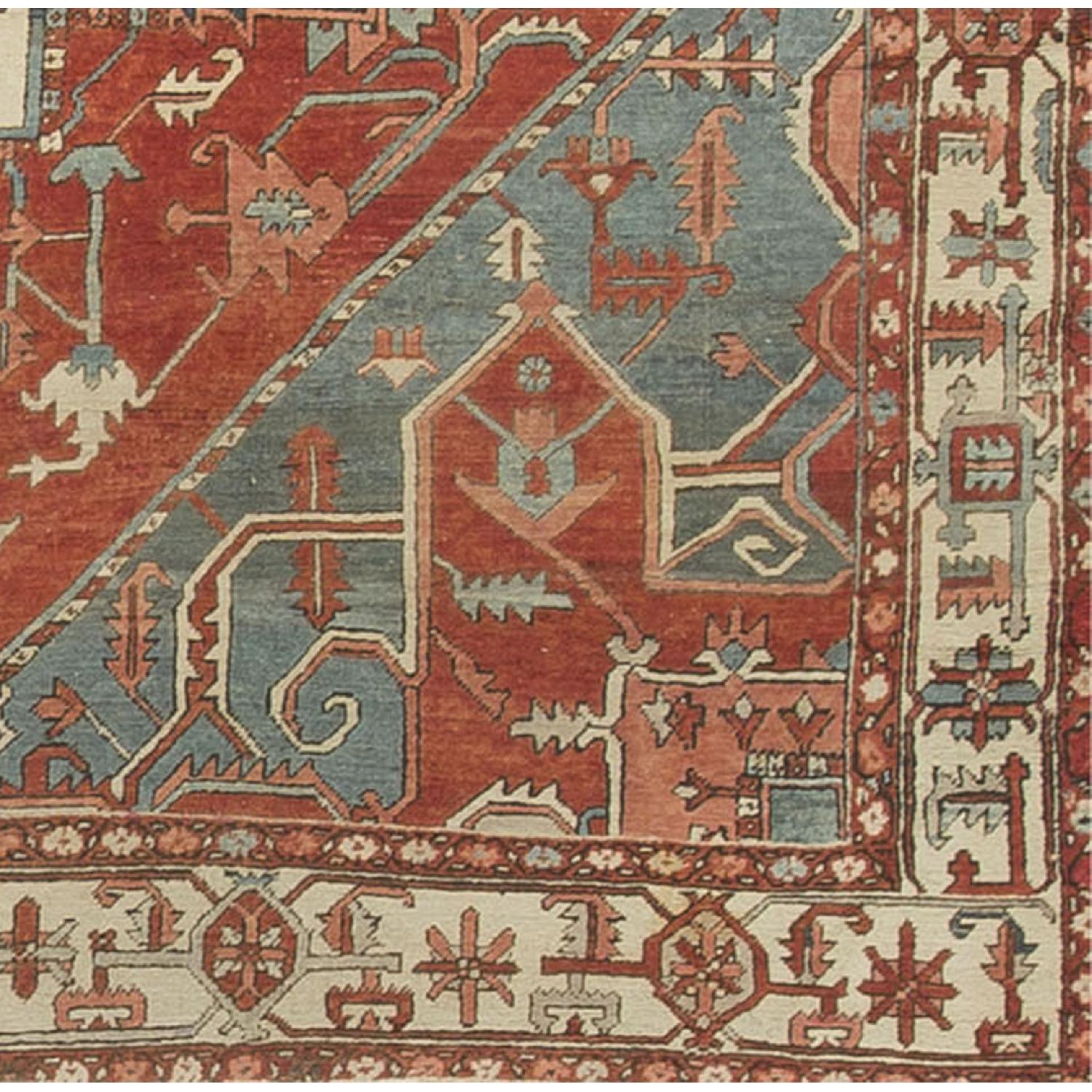 Antique Persian Heriz Rug in Multi - image-2