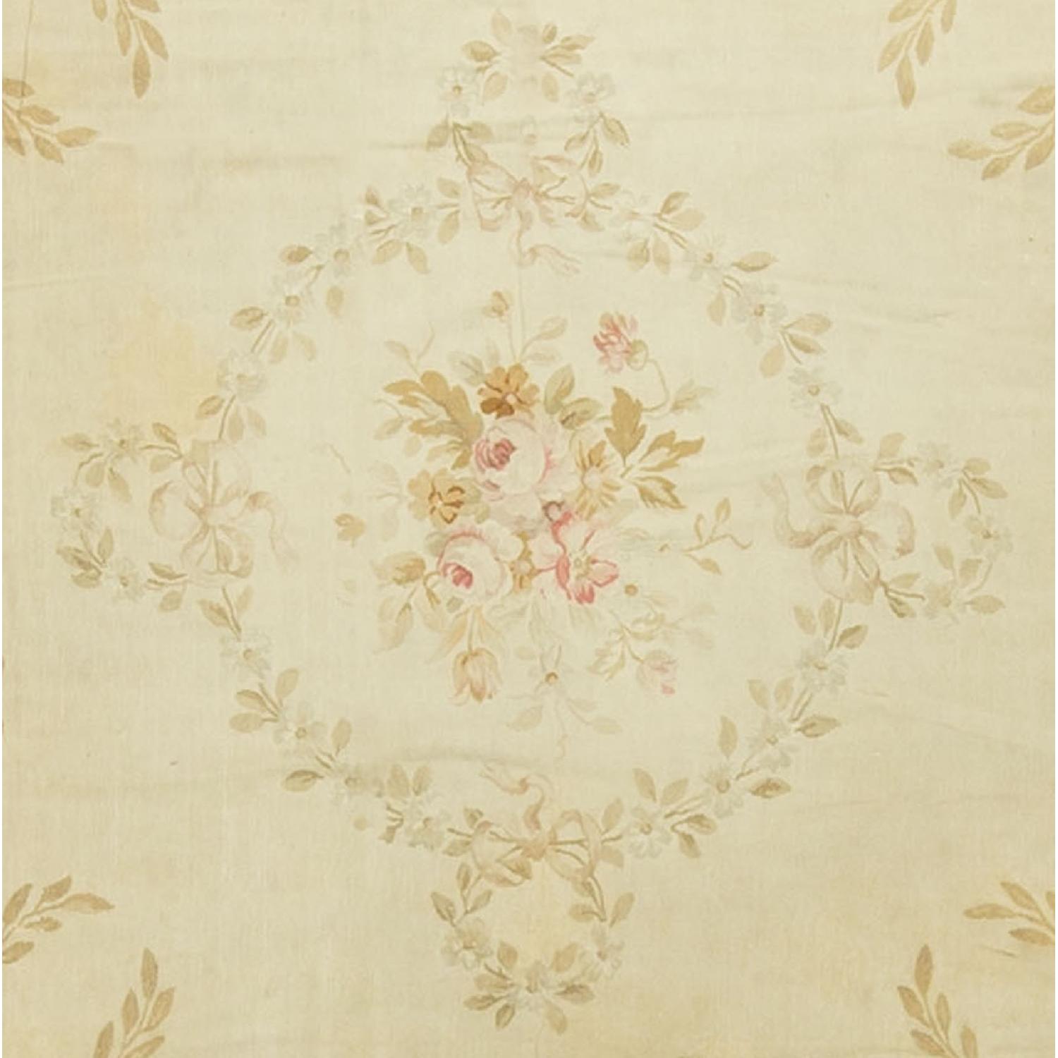 French Antique Persian Square Rug - image-2