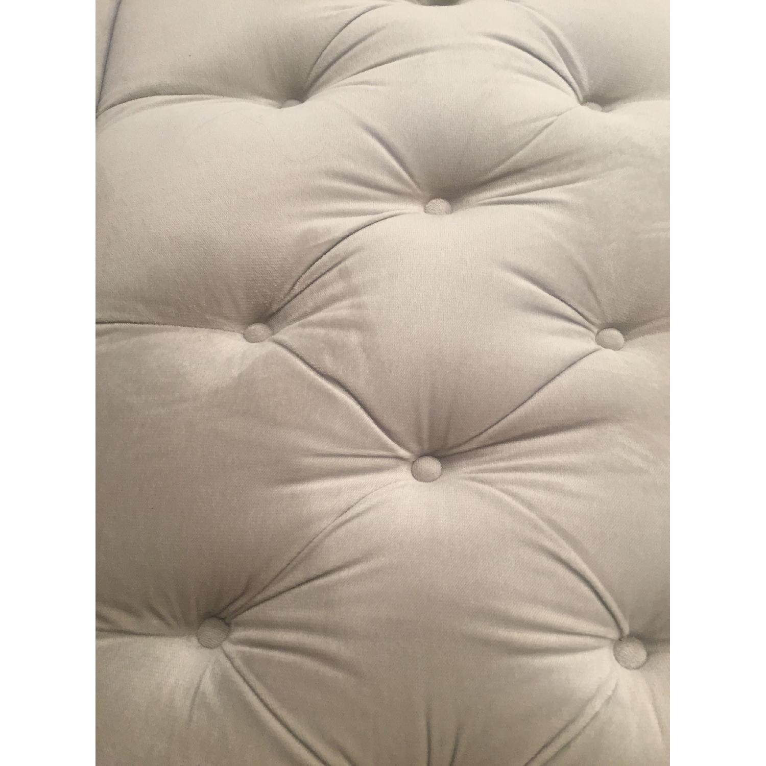 One King's Lane Frances Tufted Chaise in Dove Velvet - image-6
