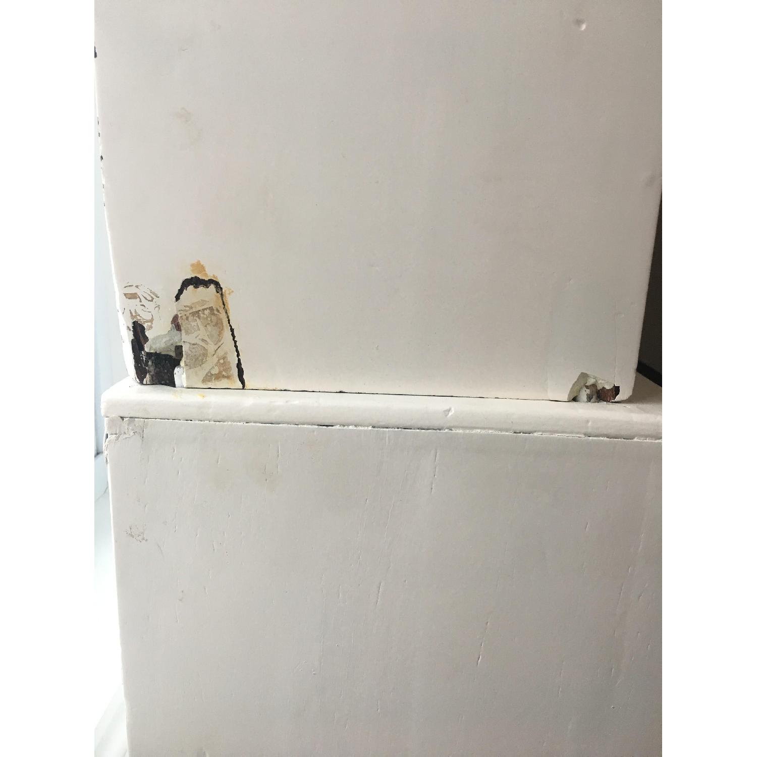 Antique Secretary Desk w/ Glass-Door Hutch in White - image-5