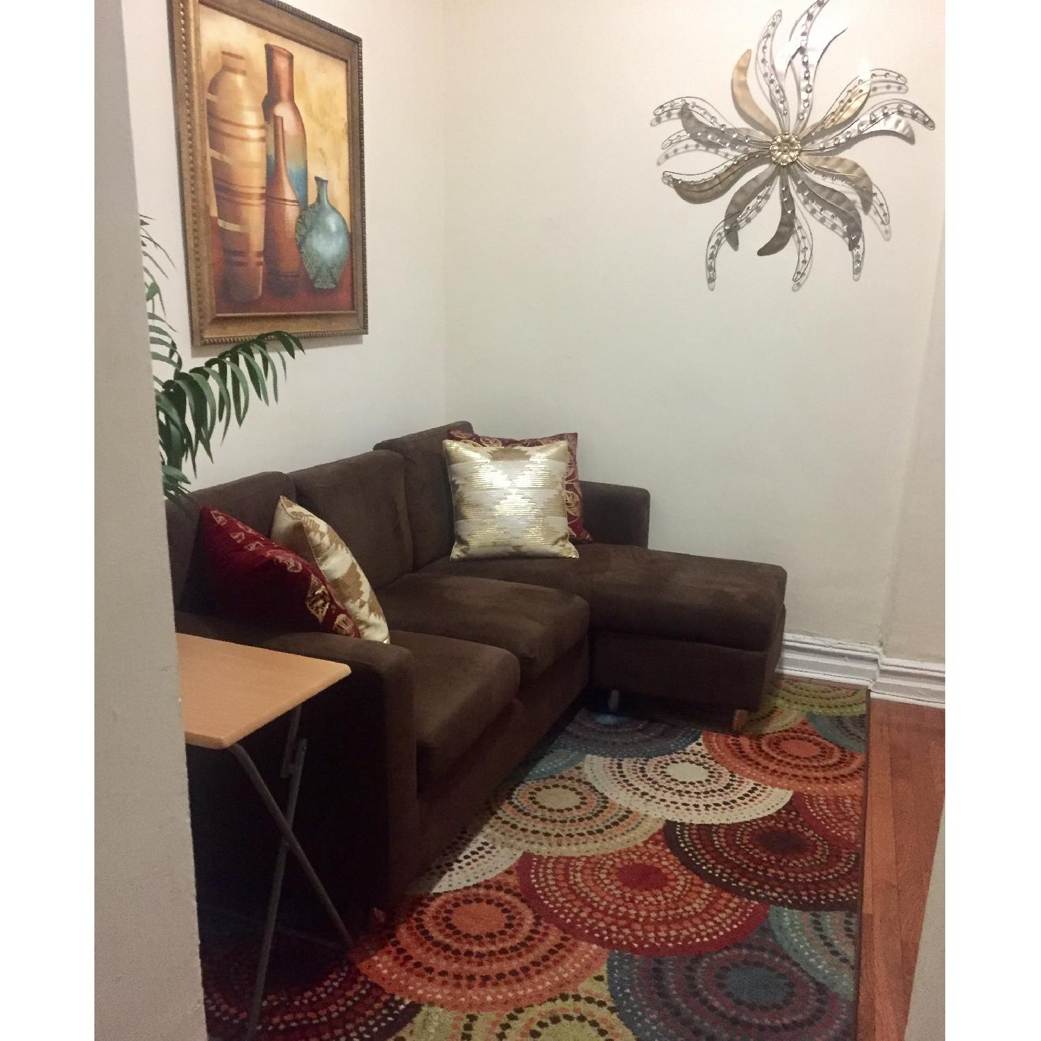 Walmart Dorel Home Space Sectional in Brown - image-2