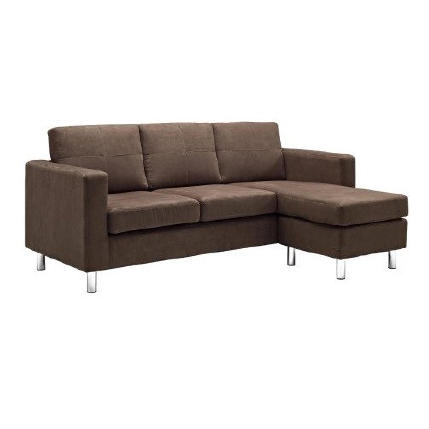 Walmart Dorel Home Space Sectional in Brown - image-0