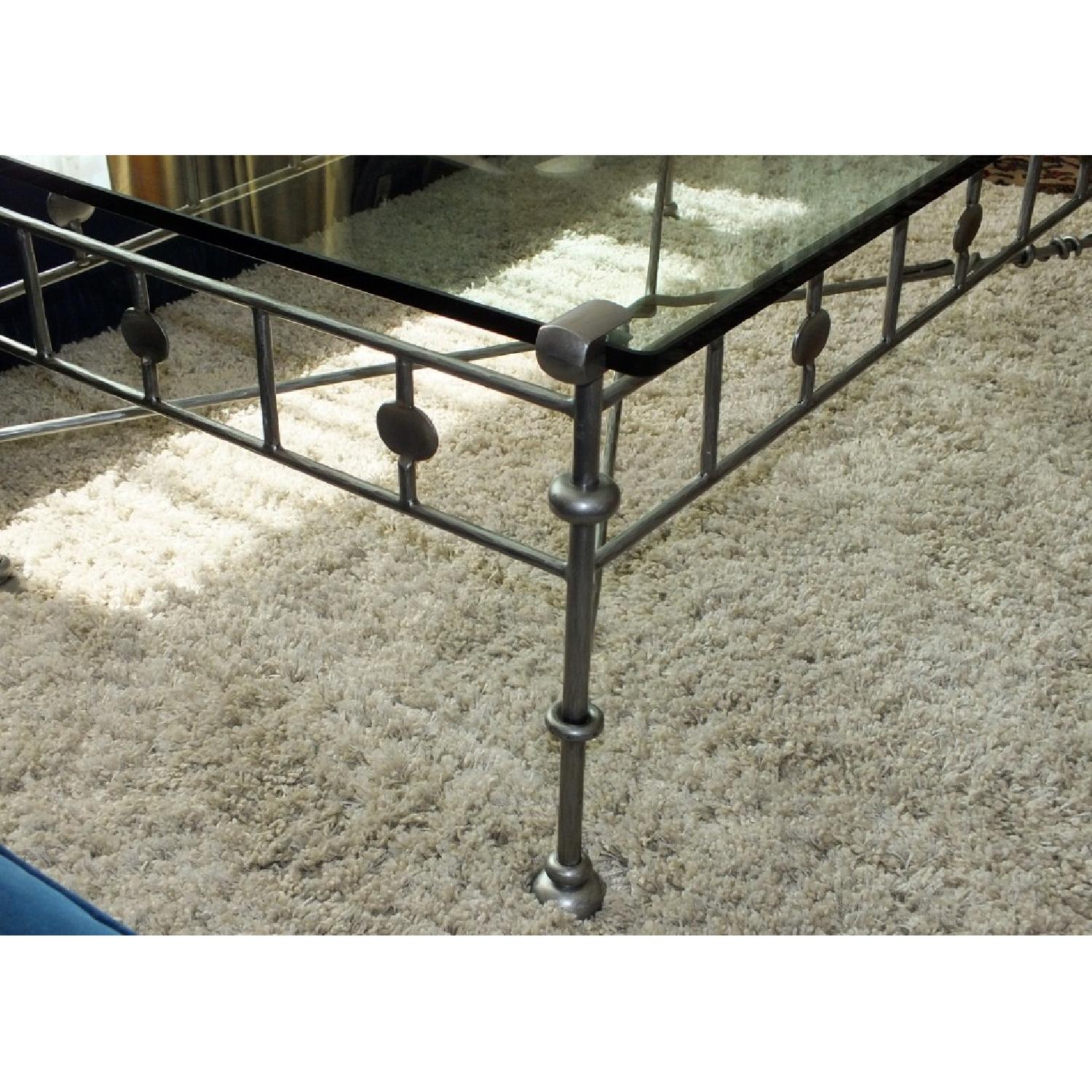 Diego Giacometti Style Iron & Glass Coffee Table - image-2