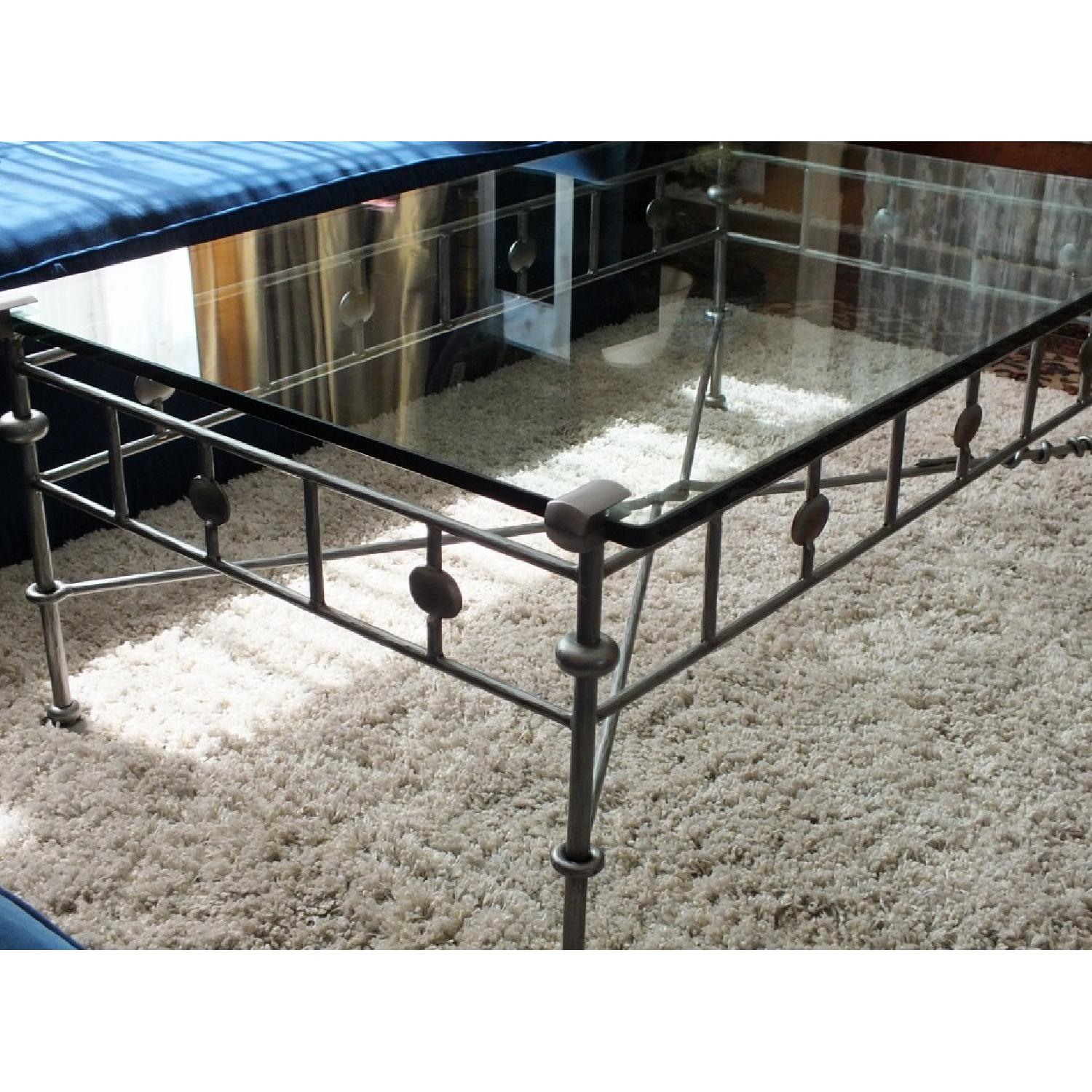 Diego Giacometti Style Iron & Glass Coffee Table - image-3