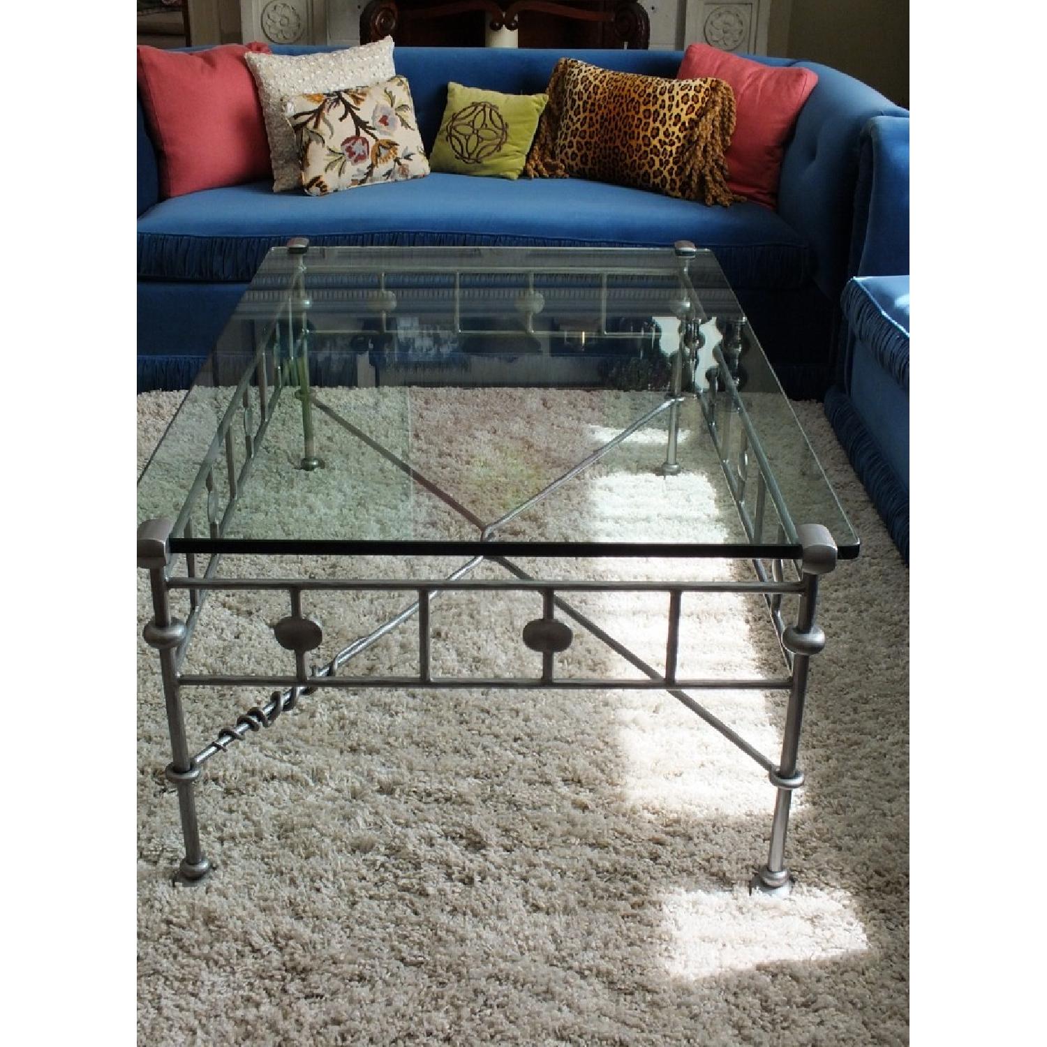 Diego Giacometti Style Iron & Glass Coffee Table - image-4