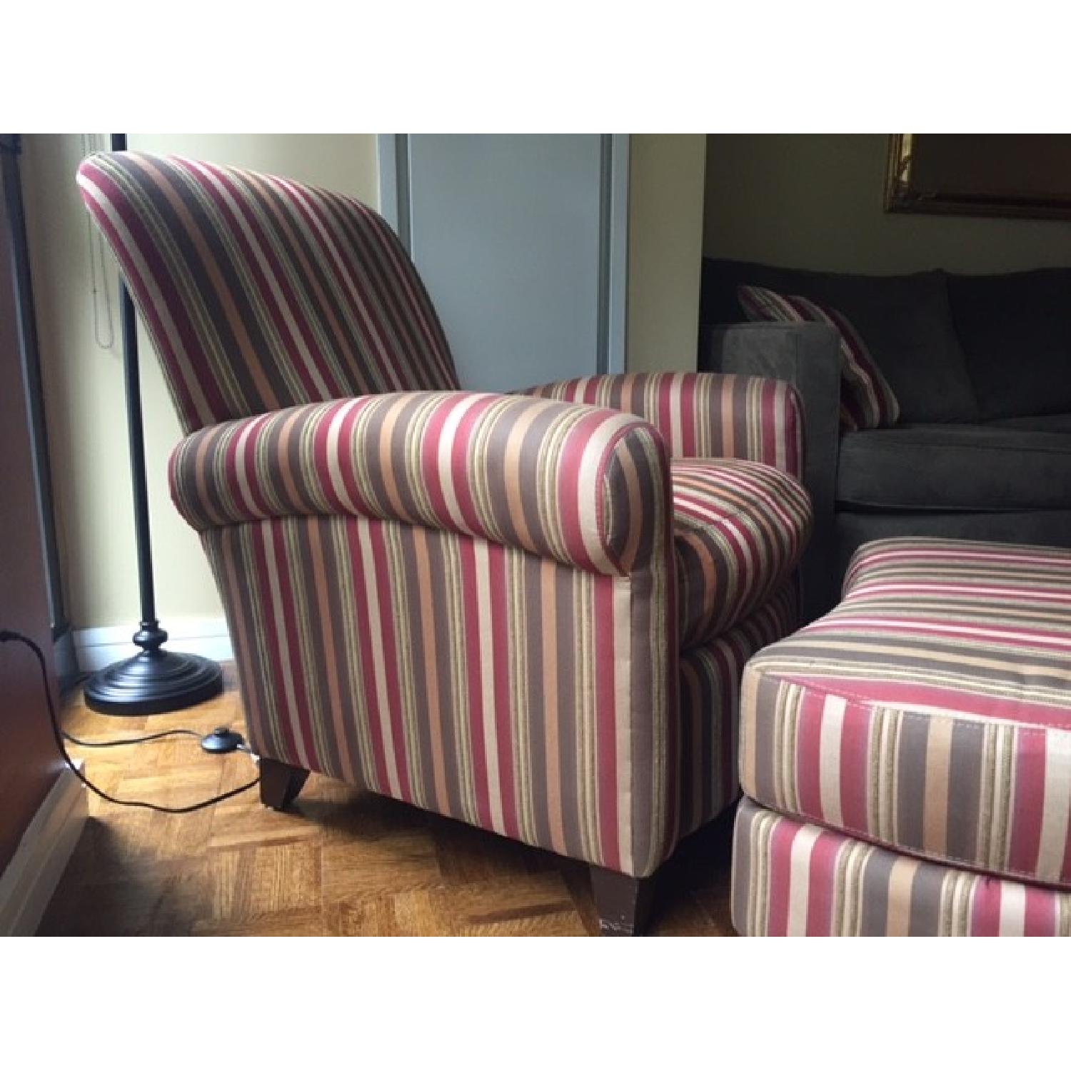 Precedent Furniture Custom Club Chair & Ottoman - image-1