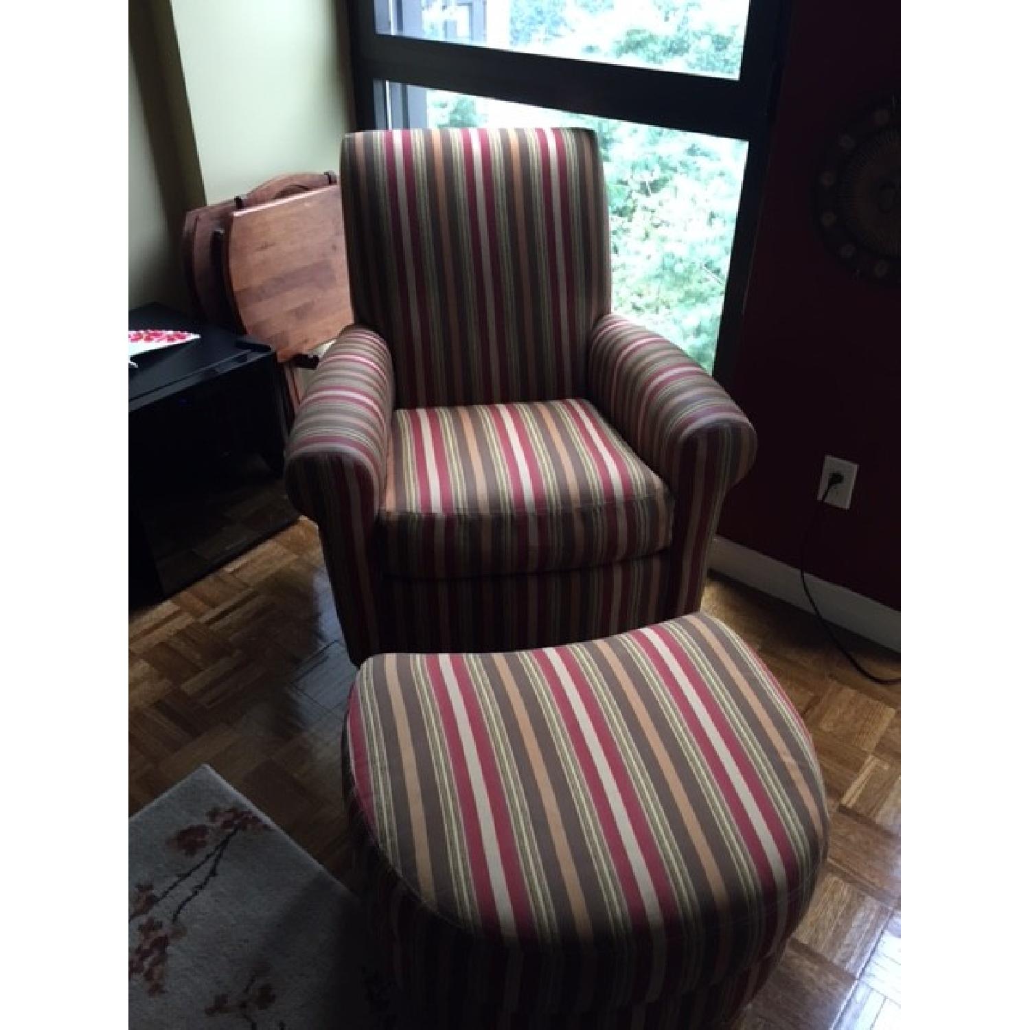 Precedent Furniture Custom Club Chair & Ottoman - image-4