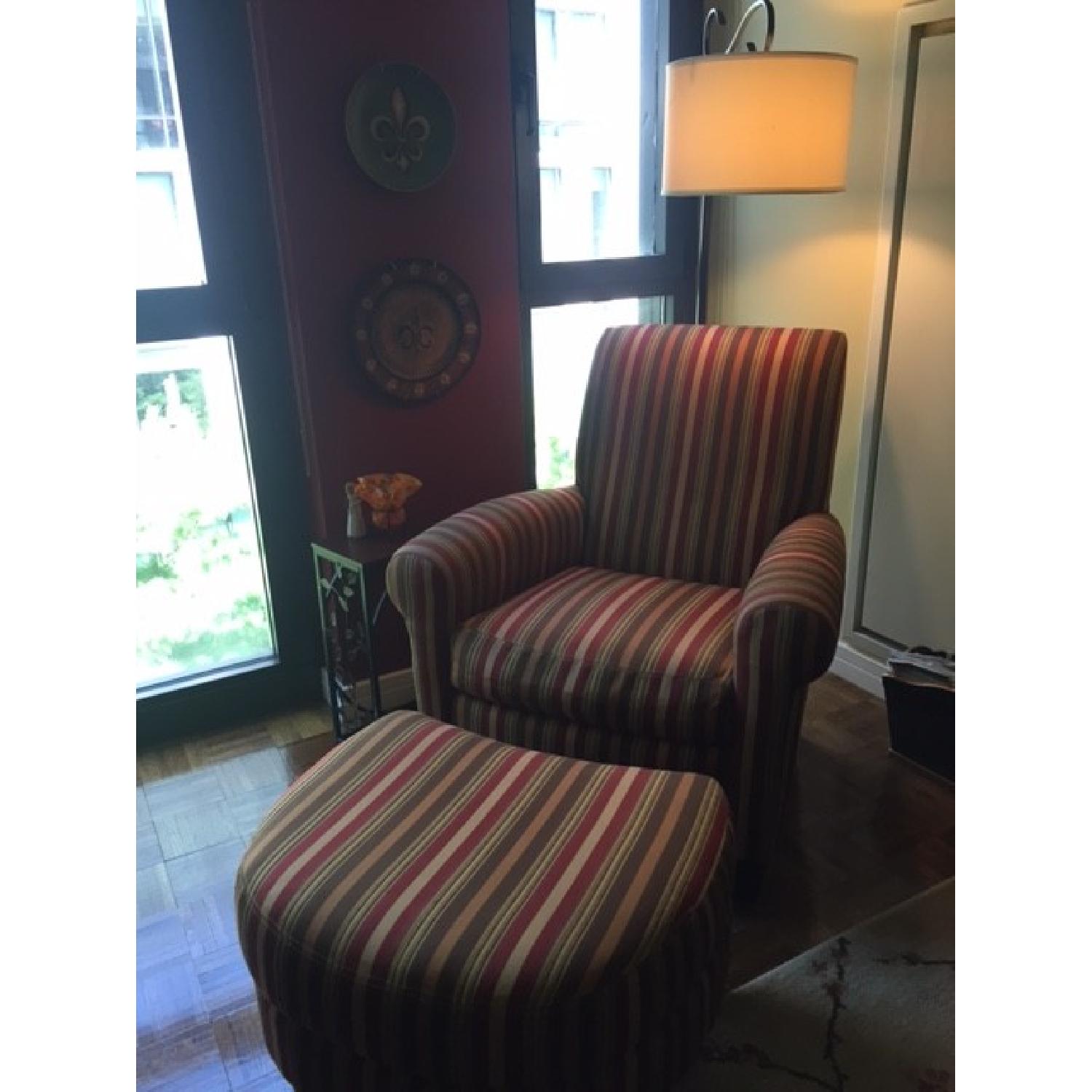 Precedent Furniture Custom Club Chair & Ottoman - image-7