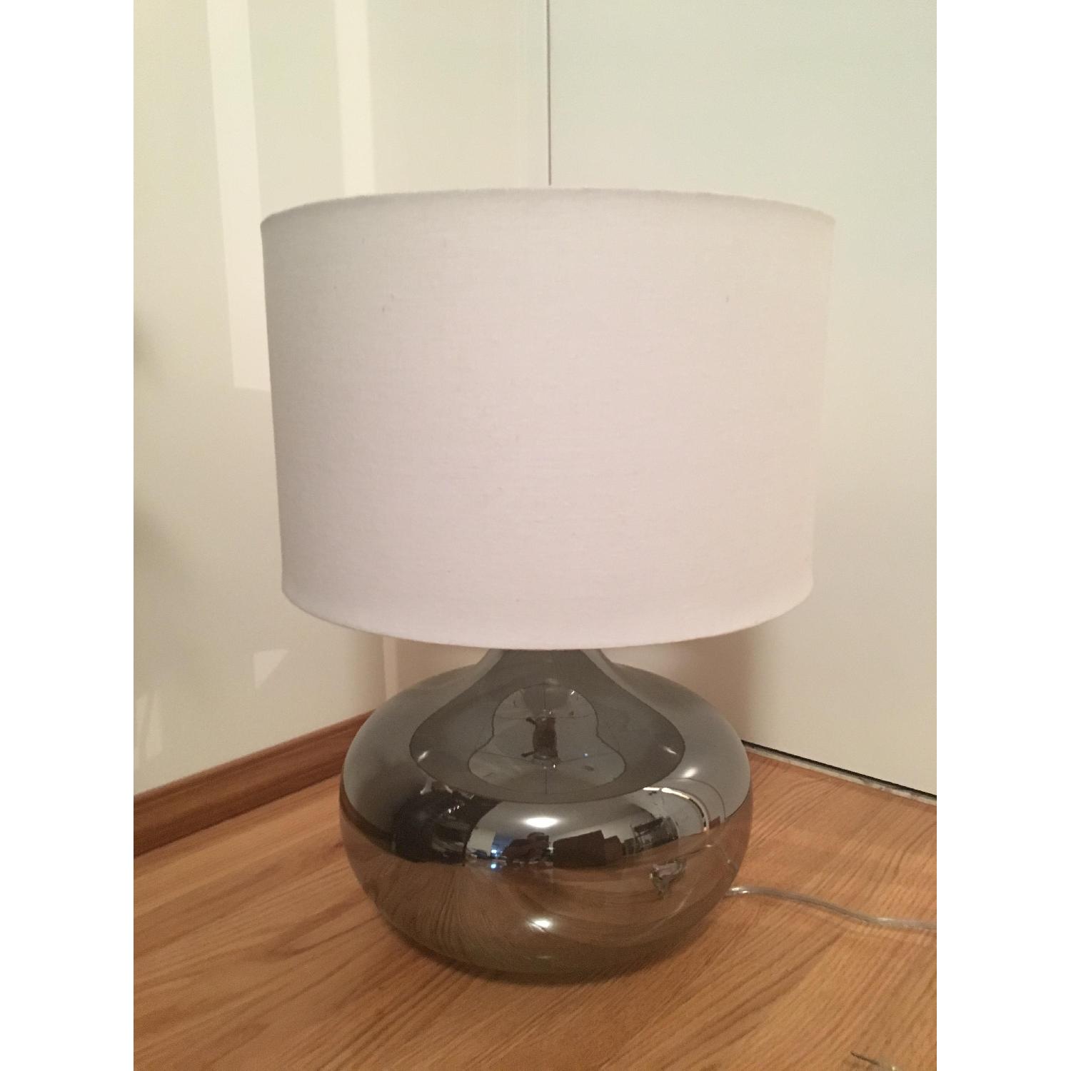 Crate & Barrel Mirrored Table Lamp - image-1