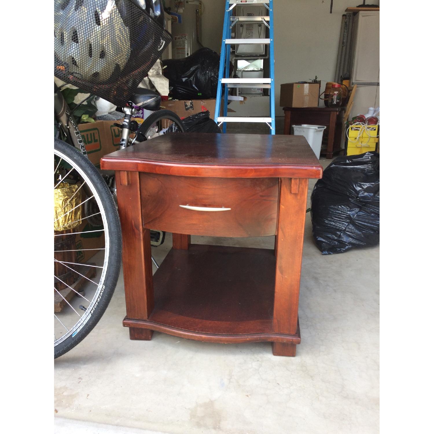 Cherry Wood End Tables - image-1