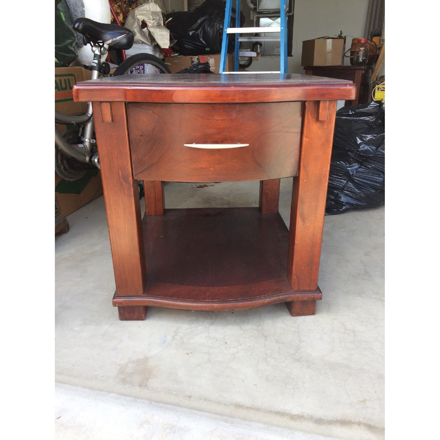Cherry Wood End Tables - image-3