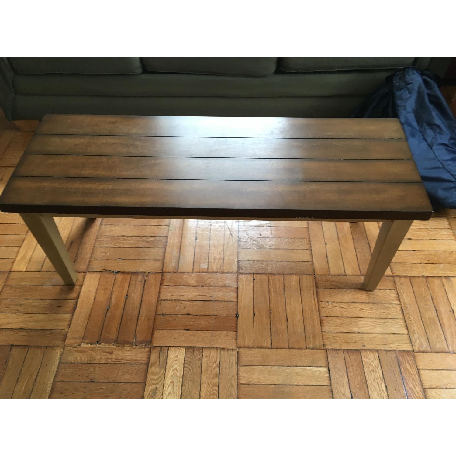Pier 1 Rustic Wooden Table w/ 1 Matching Bench - image-4