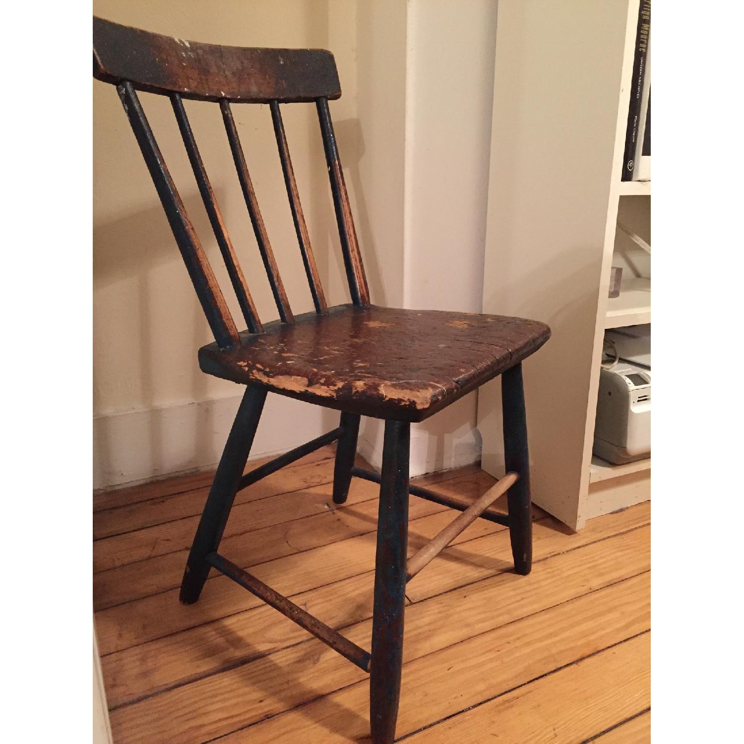 Antique circa 1800s Wooden Farm Chair - image-1