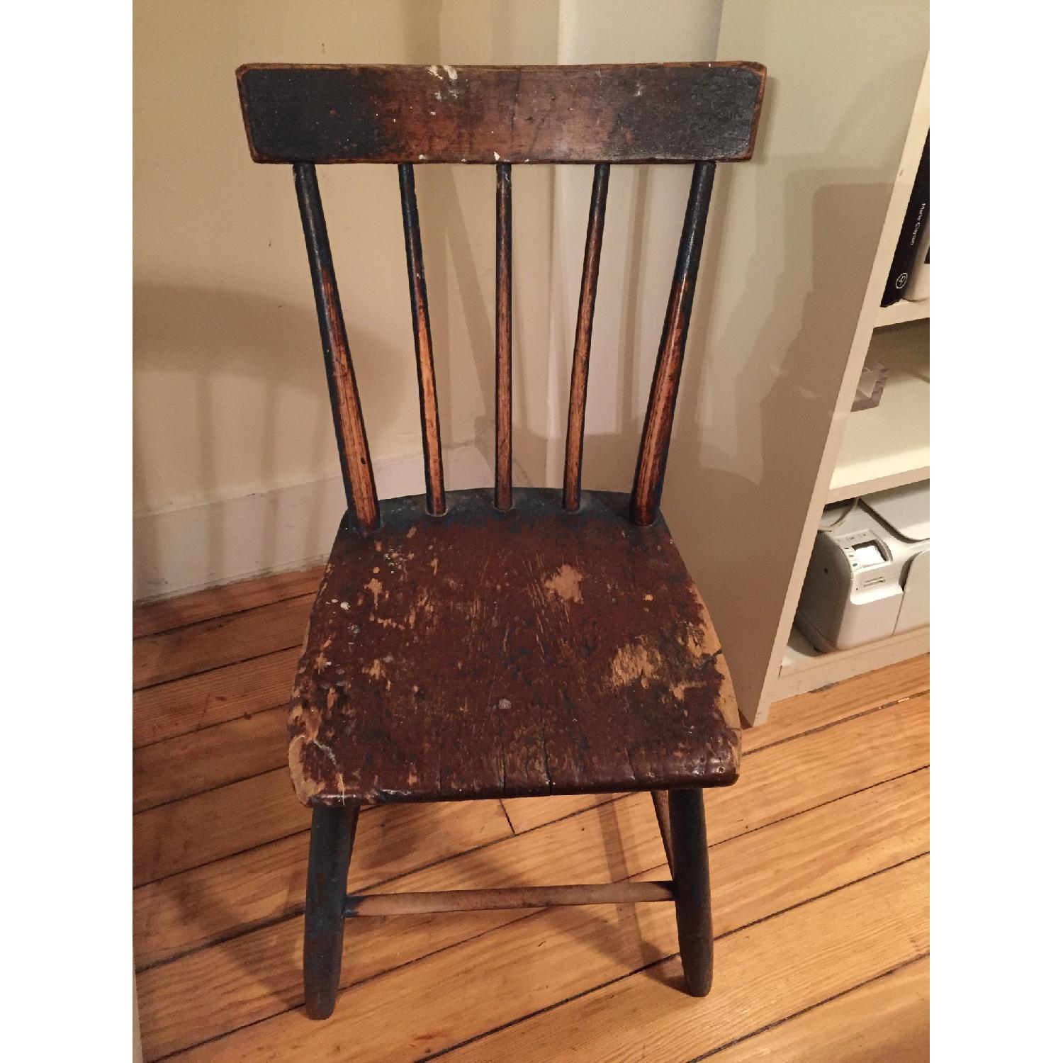 Antique circa 1800s Wooden Farm Chair AptDeco