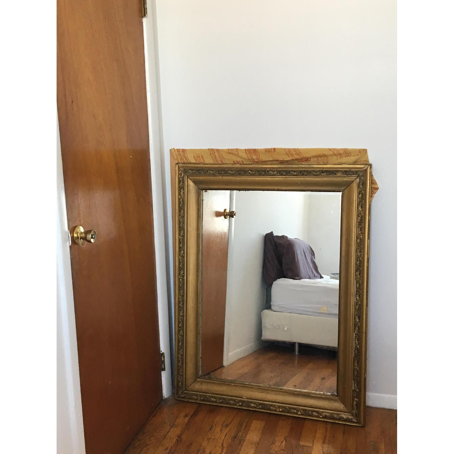 Vintage Mirror w/ Original Gold Frame - image-1