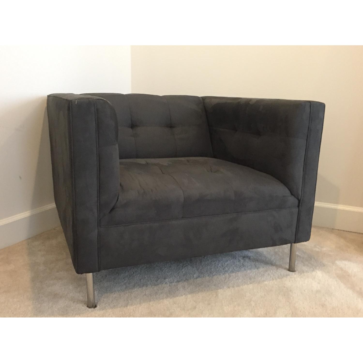 Z Gallerie Benny Tufted Sofa + Chair - image-12