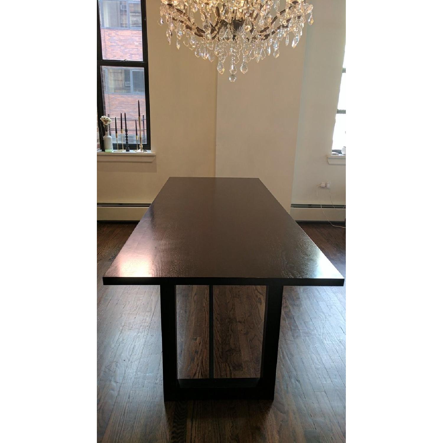 Custom Single Slab Dark Wood Dining Table - image-2