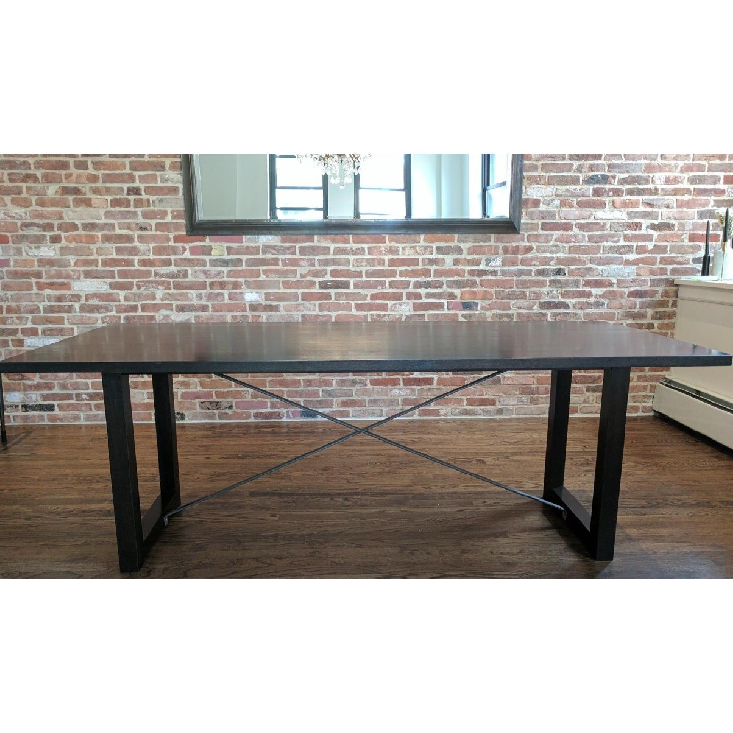 Custom Single Slab Dark Wood Dining Table - image-3