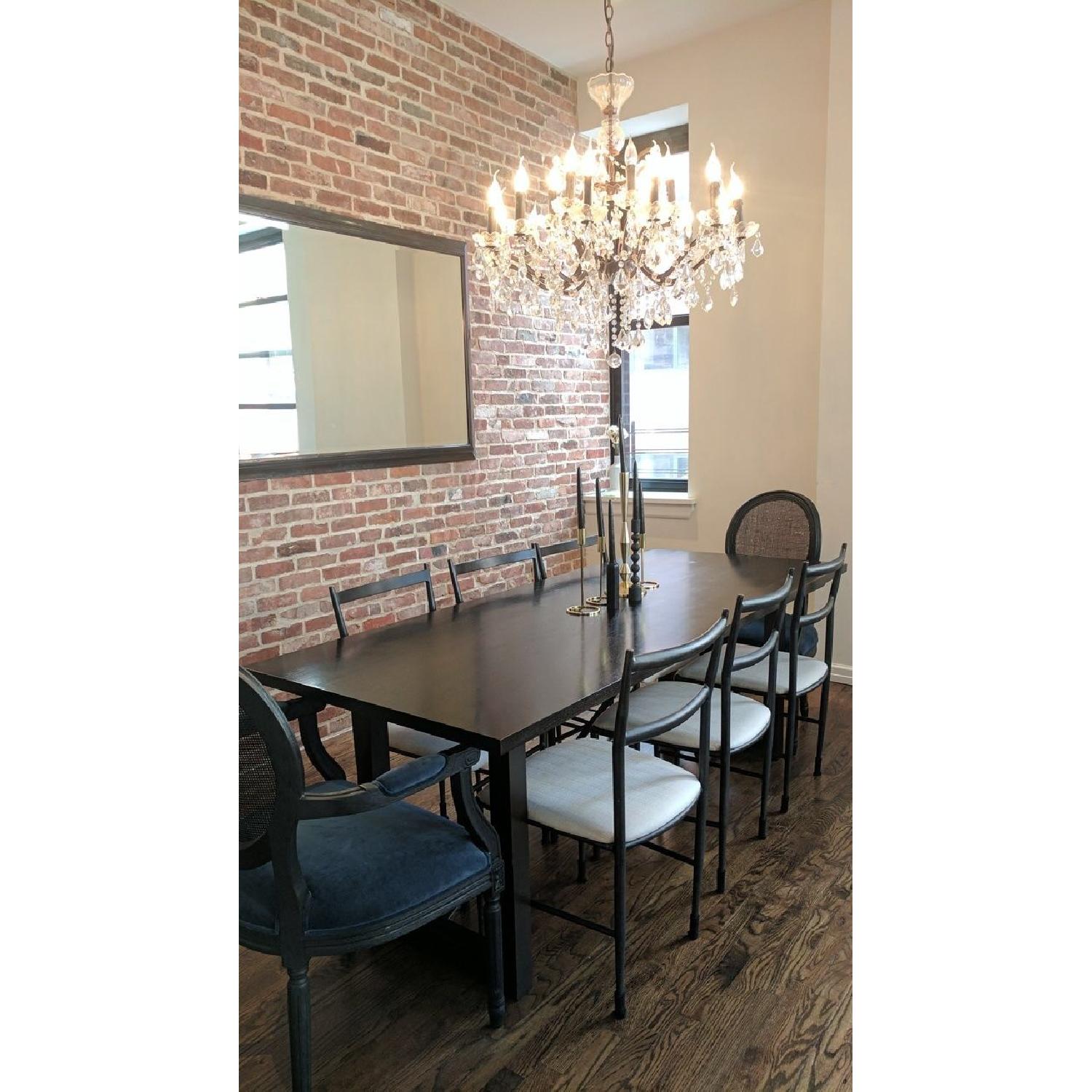 Custom Single Slab Dark Wood Dining Table - image-4