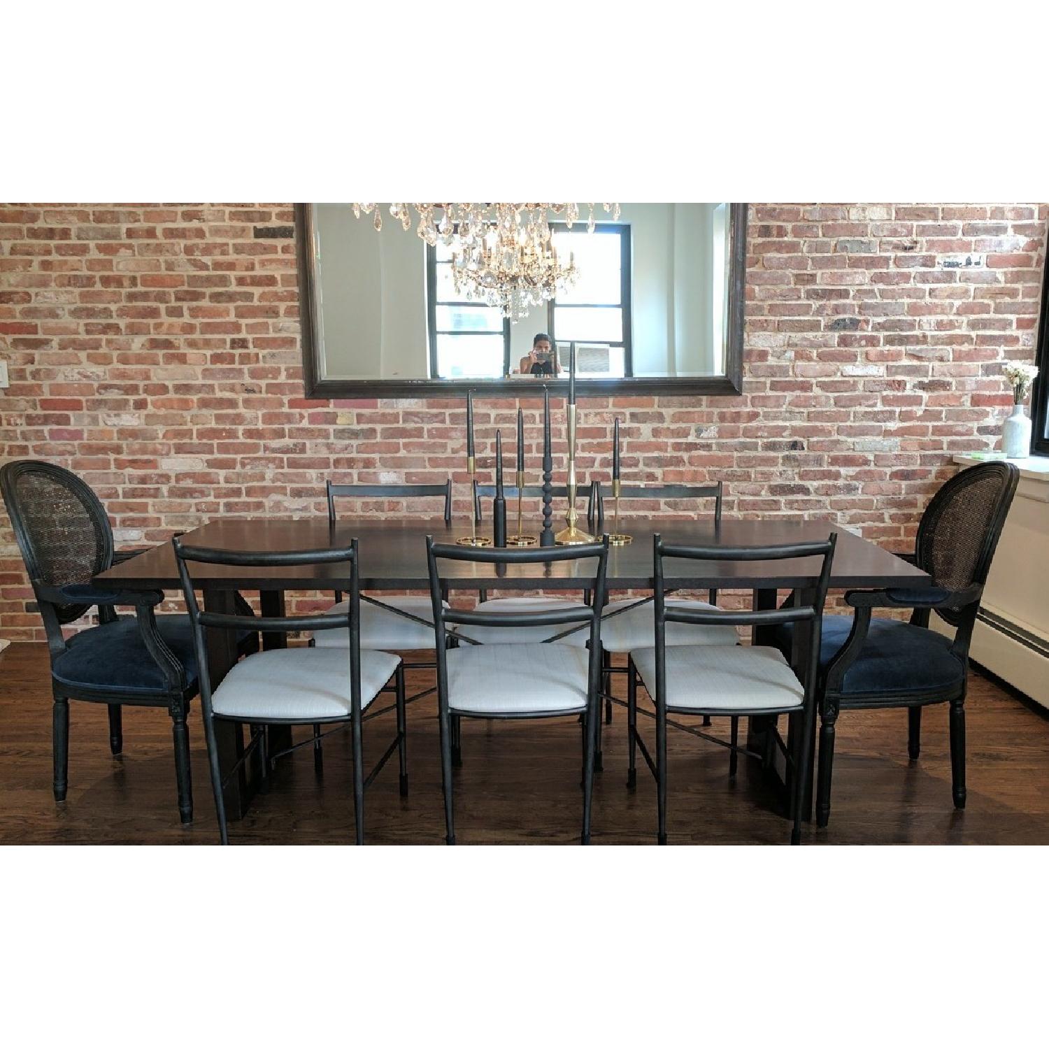 Custom Single Slab Dark Wood Dining Table - image-7