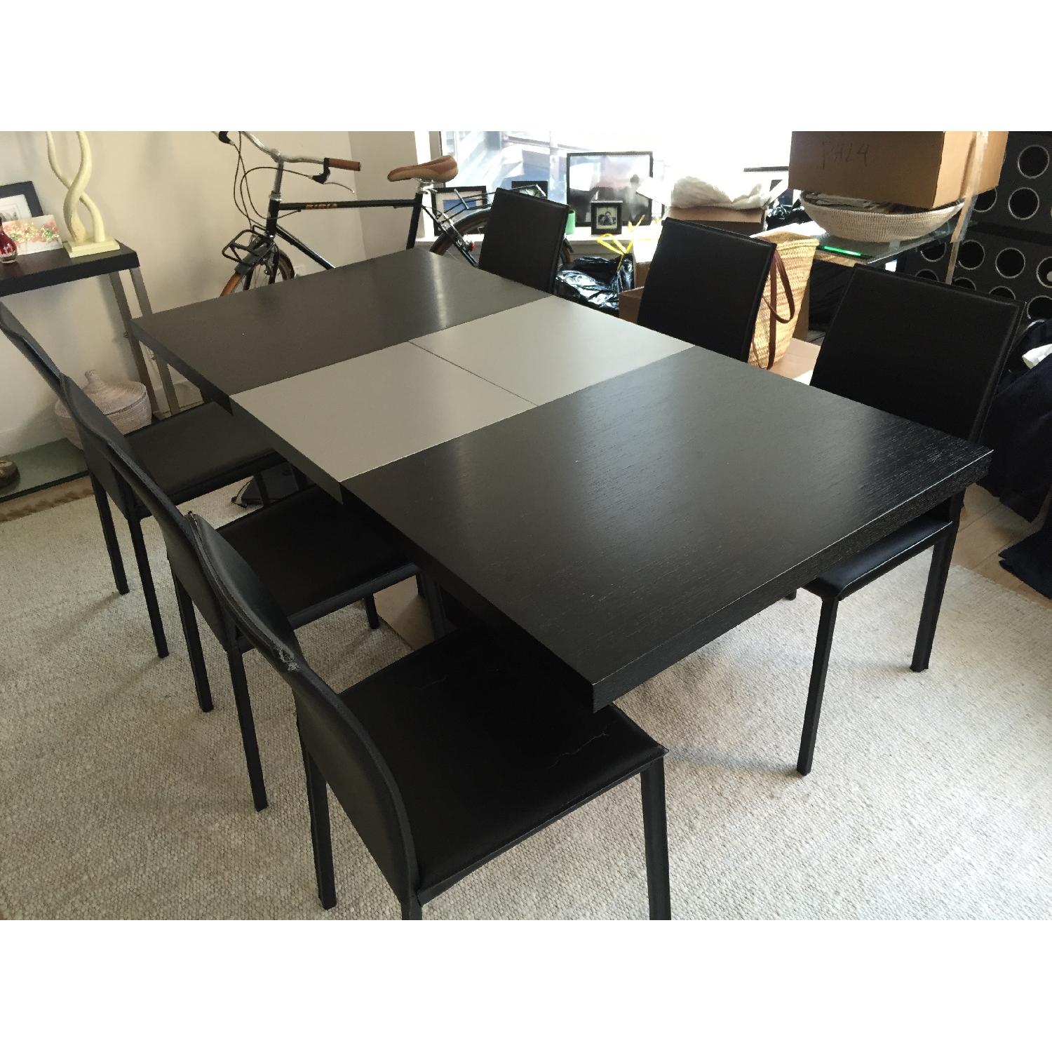 BoConcept Black Extendable Dining Table w/ 6 Chairs - image-4