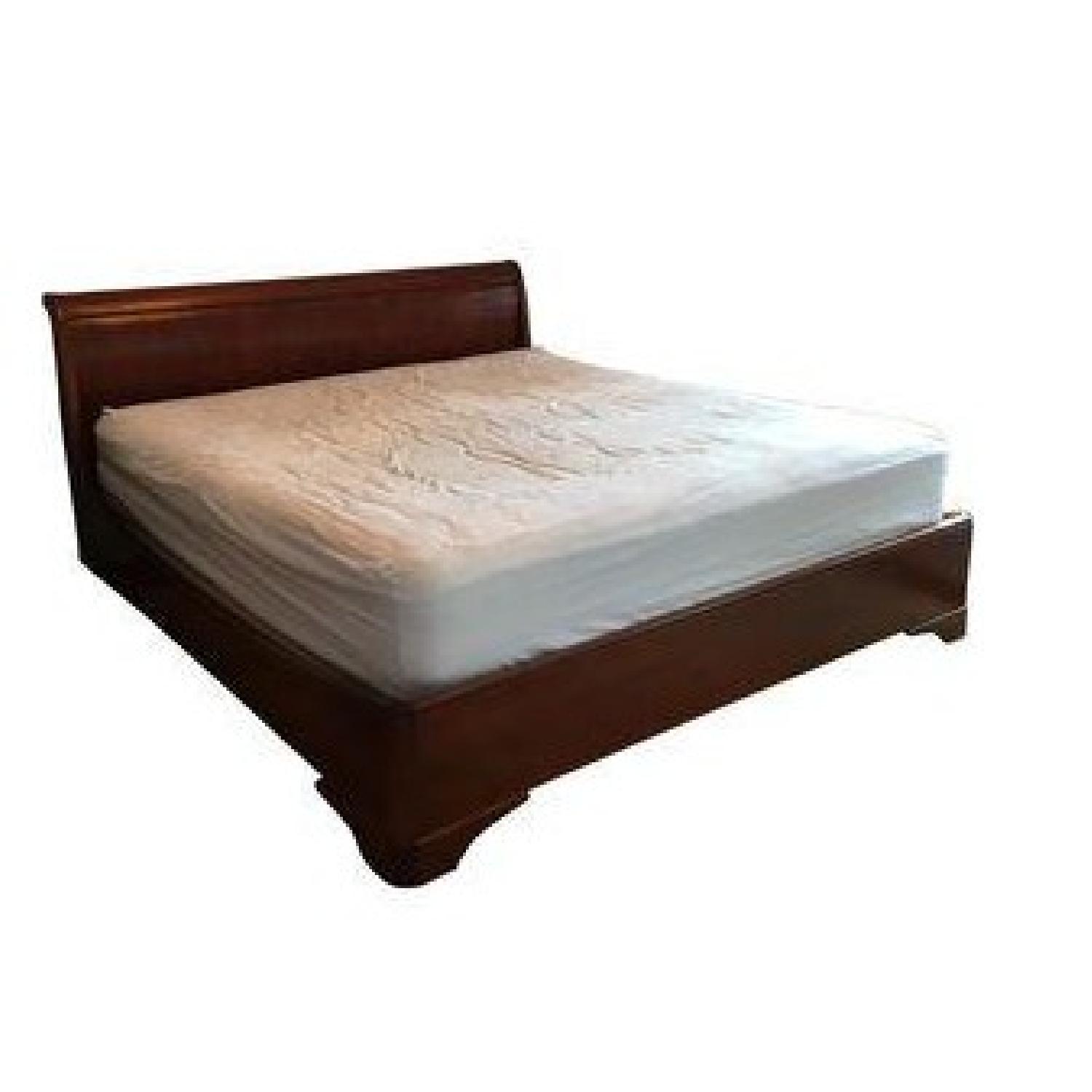 Grange Louis Philippe Demi Sleigh Cherry Wood Bed - image-1