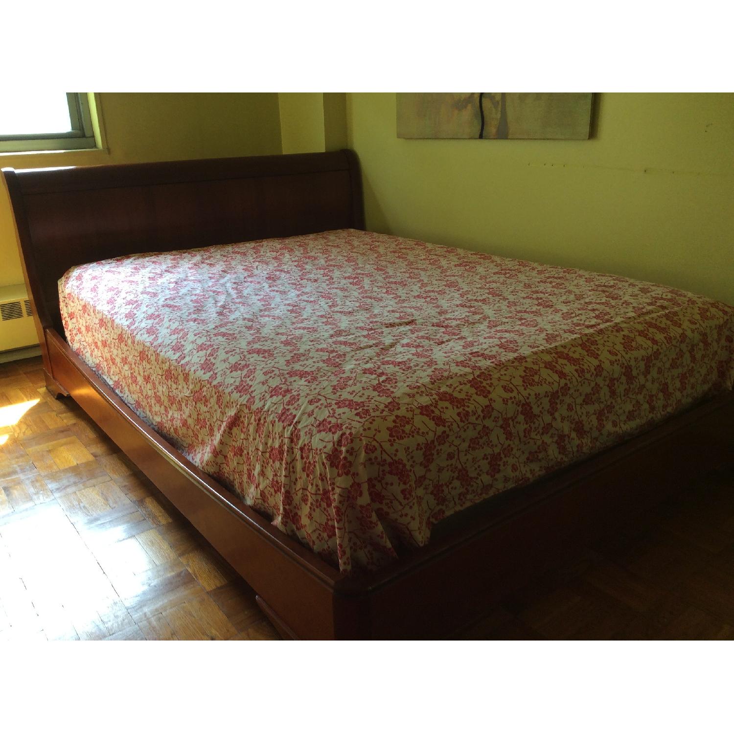 Grange Louis Philippe Demi Sleigh Cherry Wood Bed - image-2