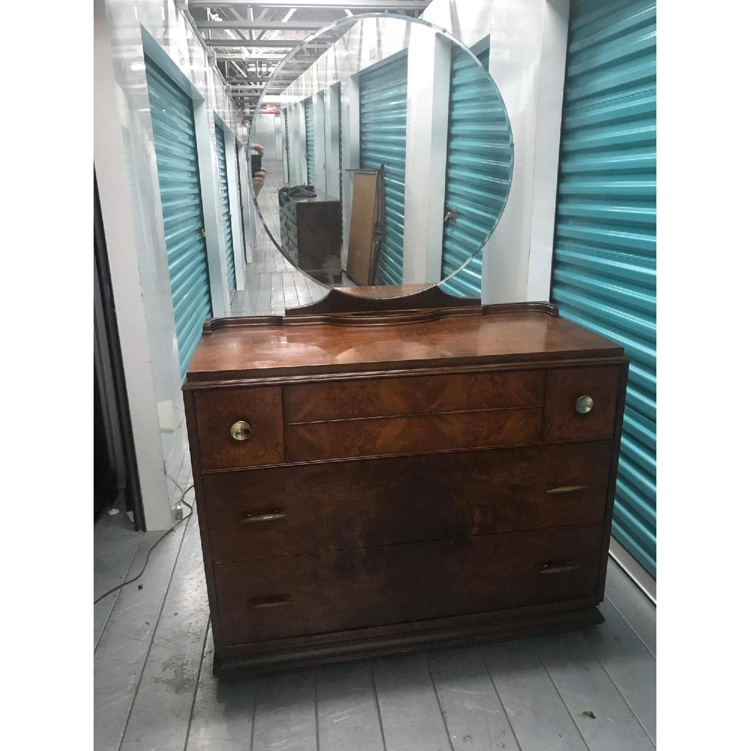 Antique 1930s Dresser w/ Mirror - image-2