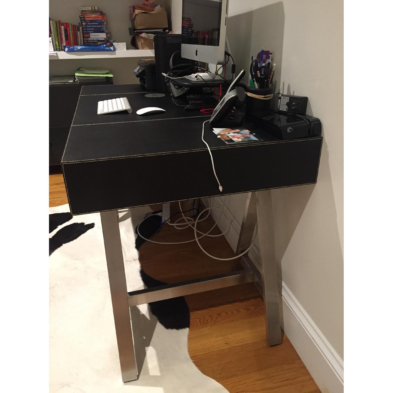 Ethan Allen Leather Desk - image-2