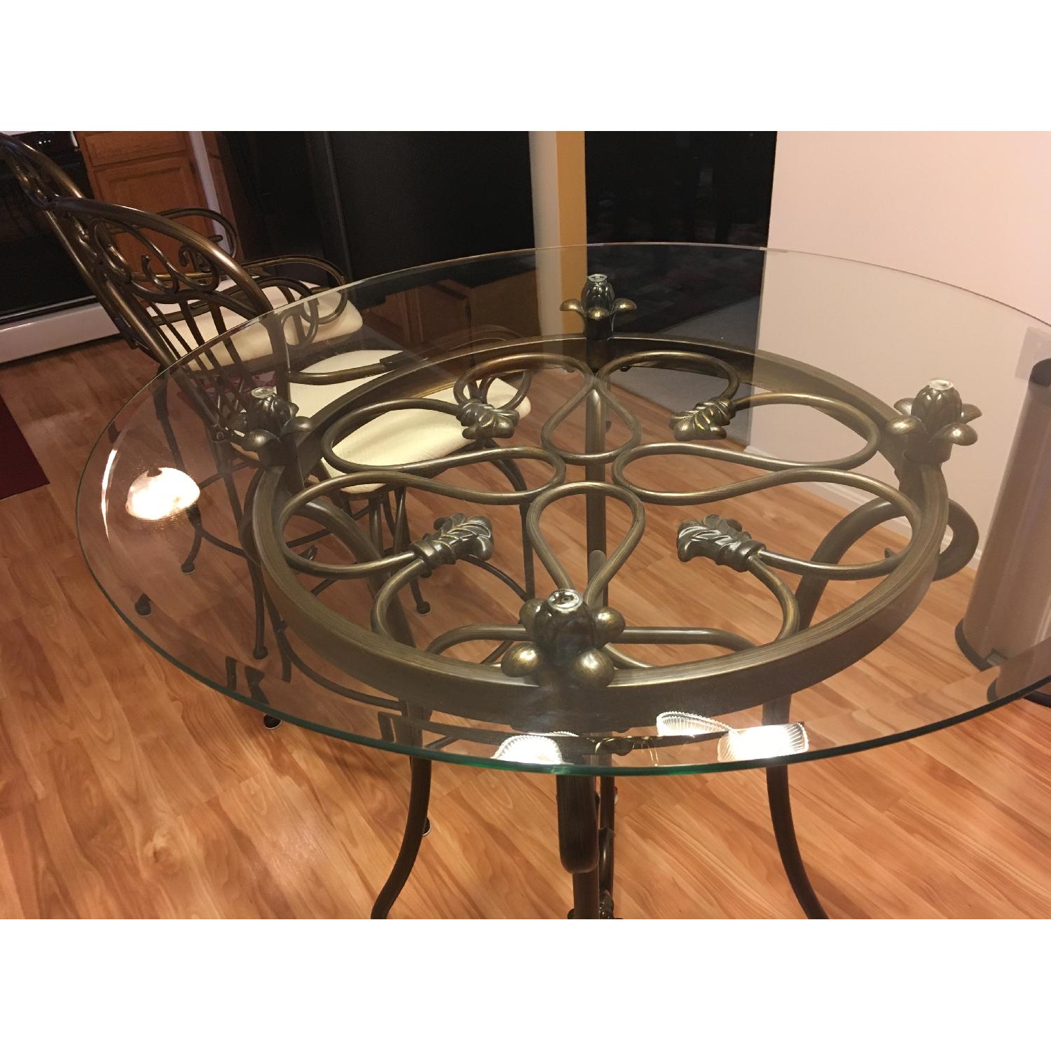 Havertys Kitchen Table w/ 2 Bar Stools - image-2