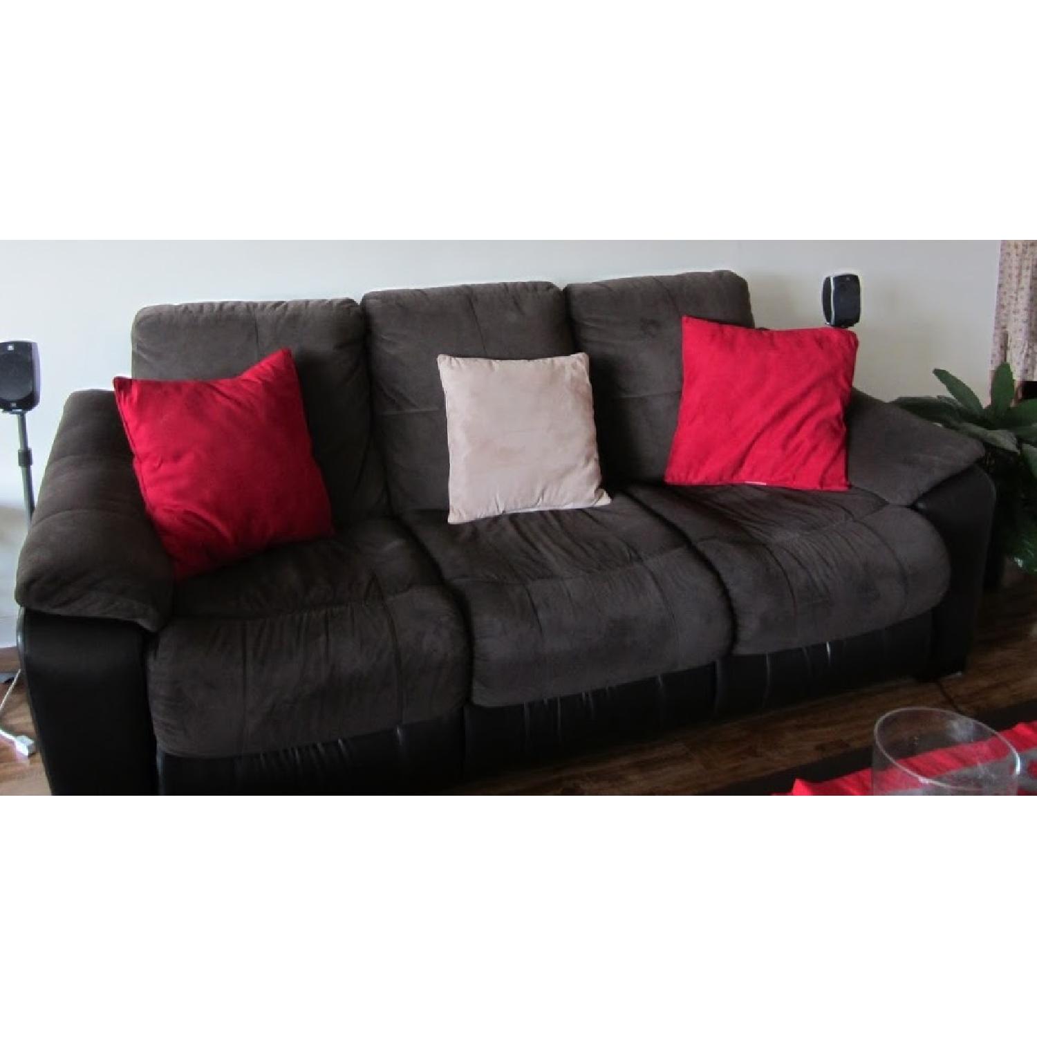 Jennifer Furniture Sofa w/ 2 Reclining Seats - image-1