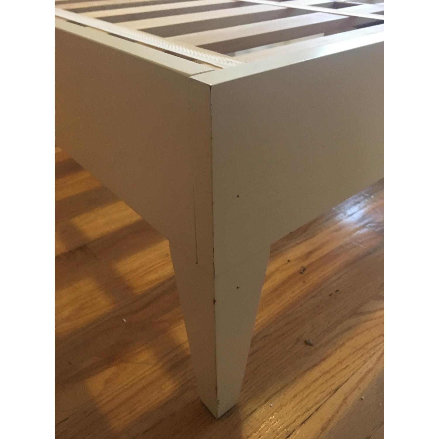 West Elm Narrow Leg Wood Bed in White Lacquer - image-4