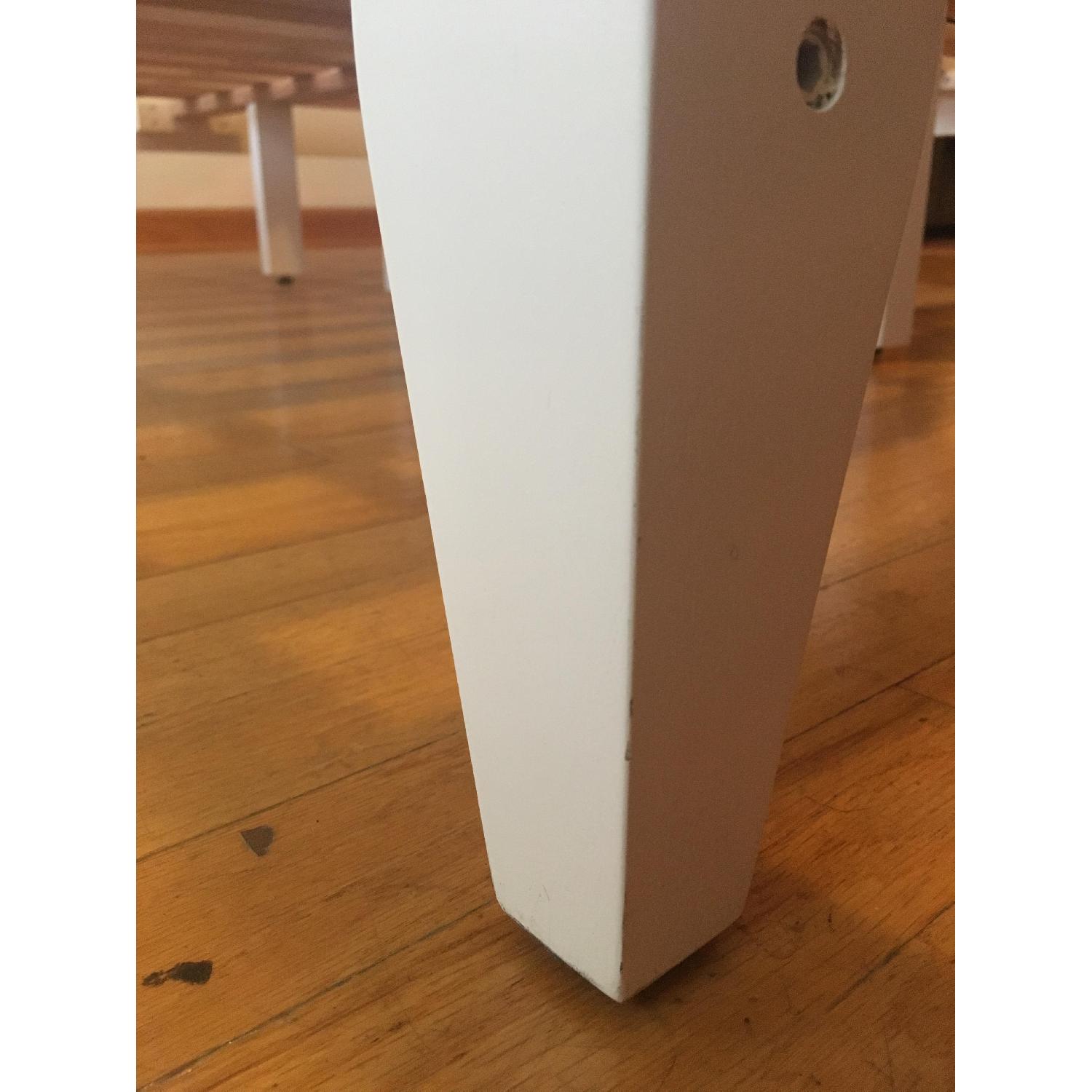 West Elm Narrow Leg Wood Bed in White Lacquer - image-5