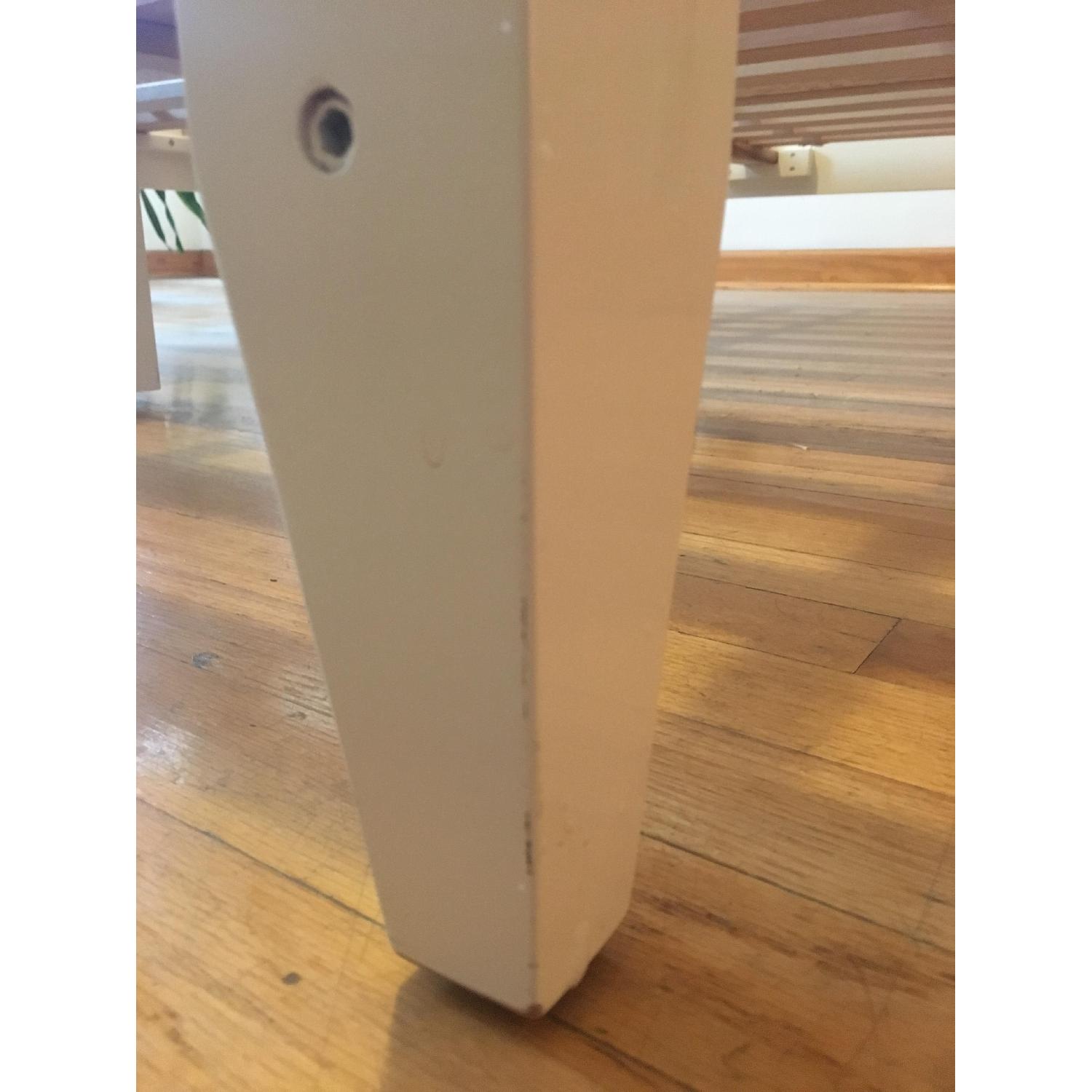 West Elm Narrow Leg Wood Bed in White Lacquer - image-7