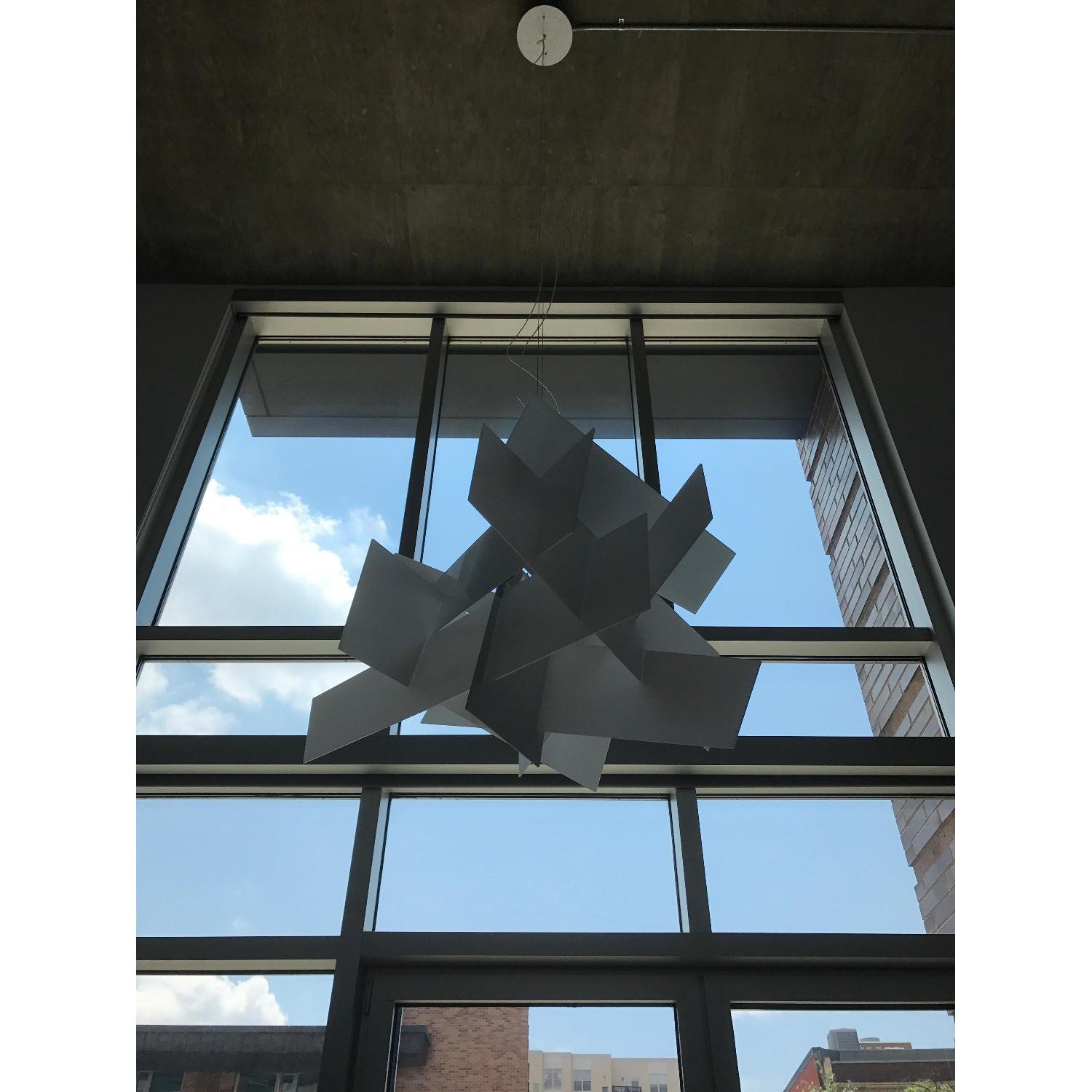 Modern Origami Style White Chandelier - image-1