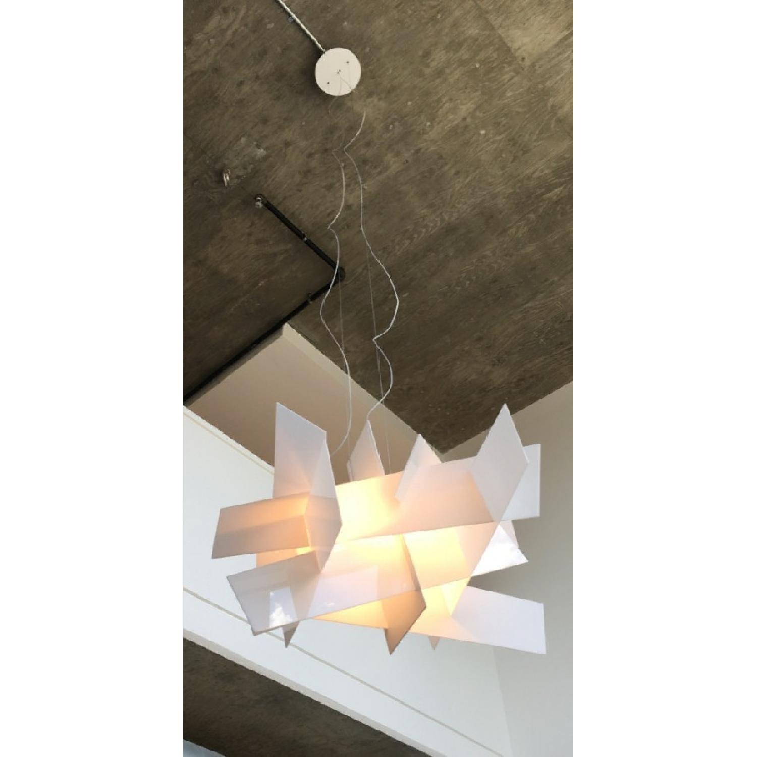 Modern Origami Style White Chandelier - image-5