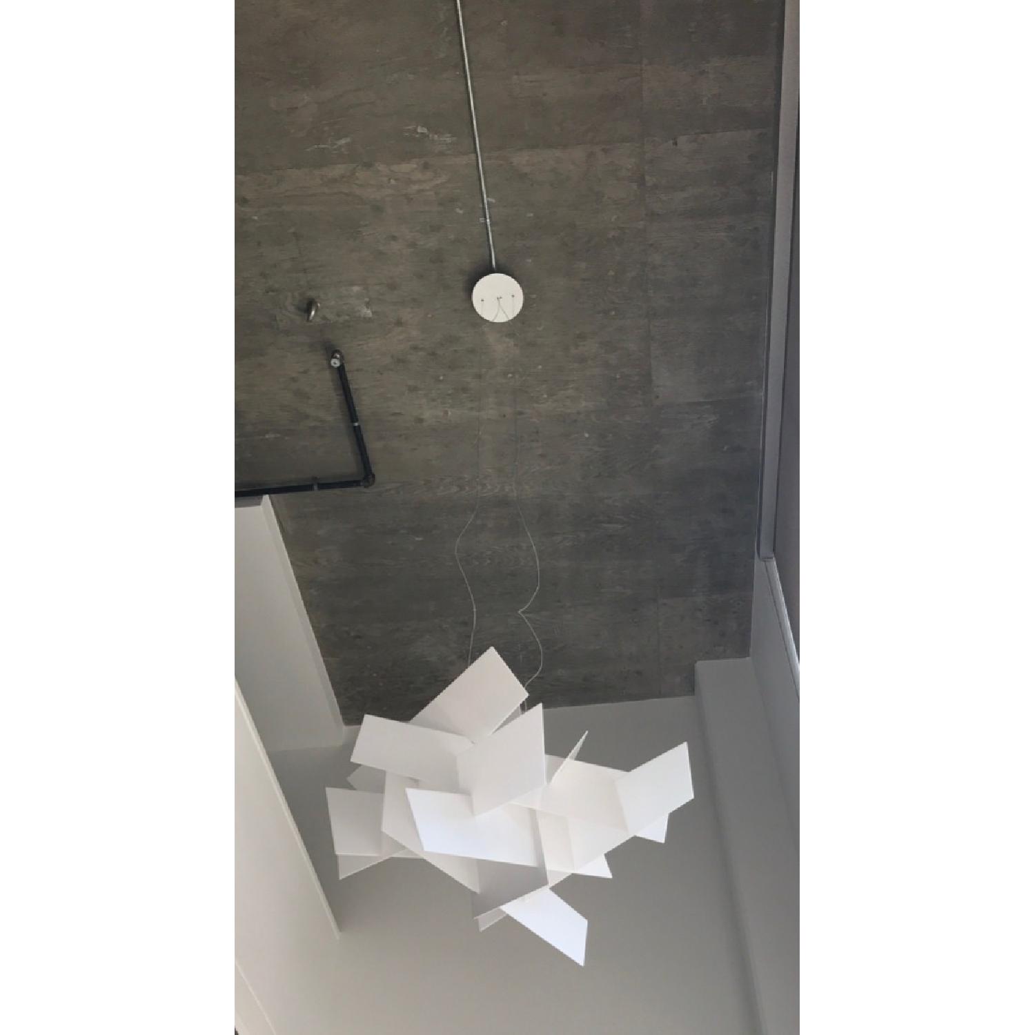 Modern Origami Style White Chandelier - image-6