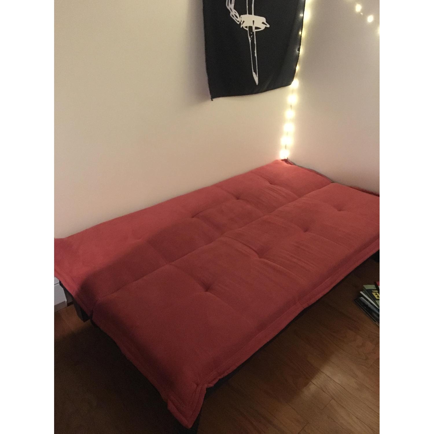 DHP Furniture Convertible Red Sofa Bed - image-3