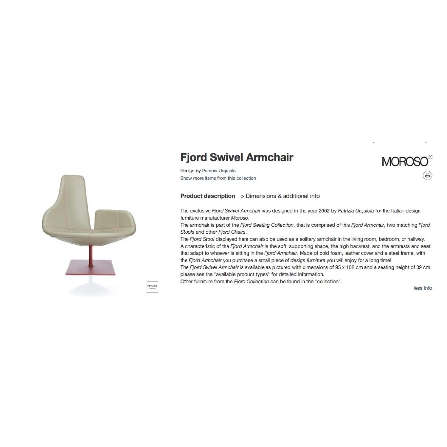 Moroso Fjord Swivel Armchair - image-5