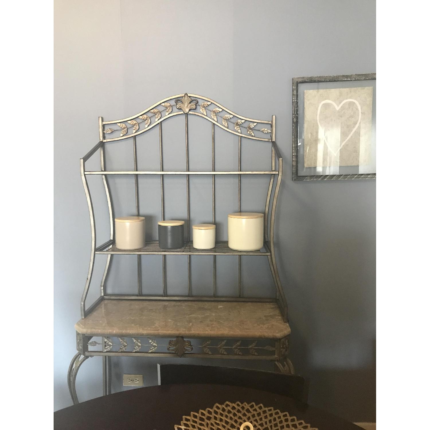 Iron & Marble Bakers Rack AptDeco